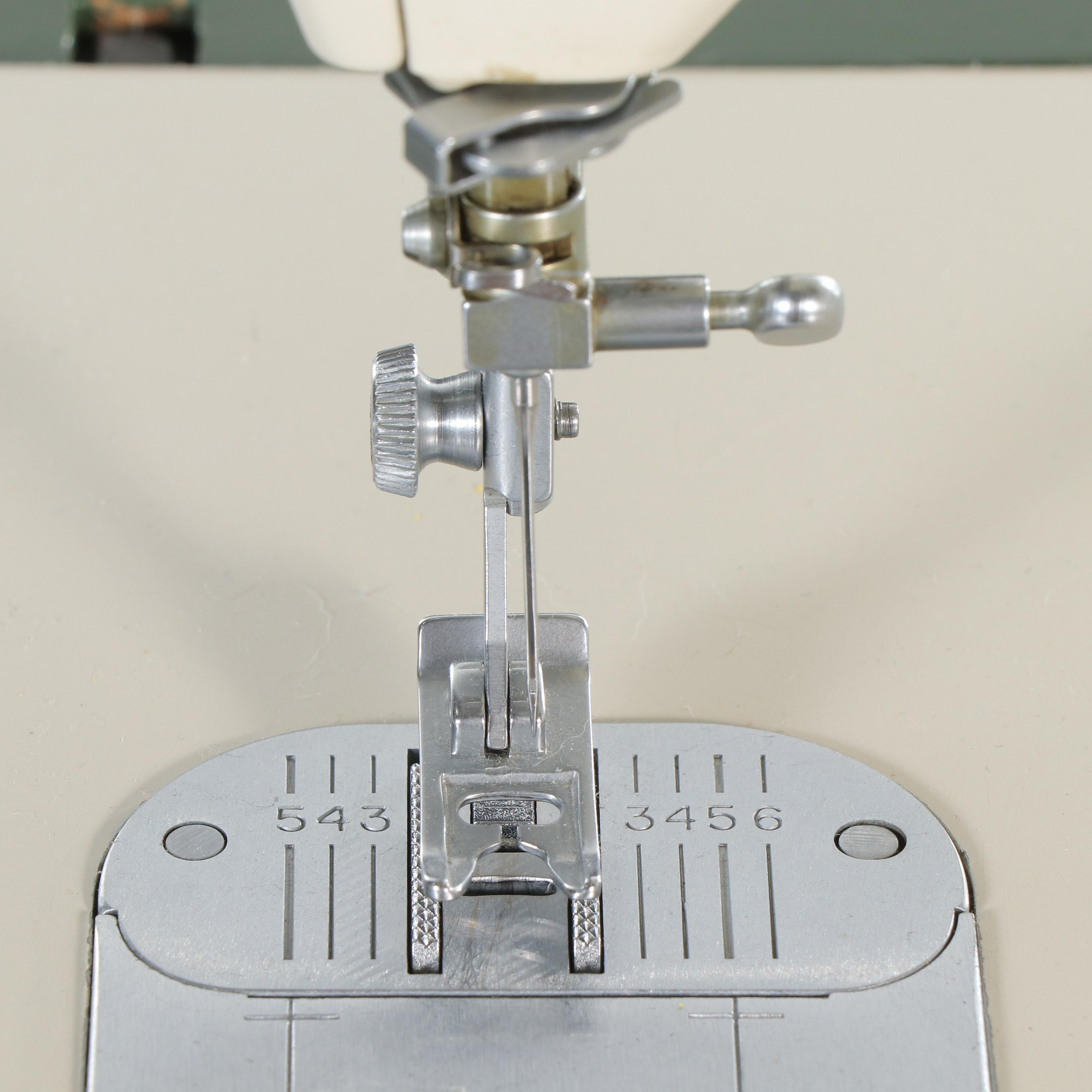 Singer Mid-Century Sewing Machine with Cabinet and Chair, Notions, Accessories