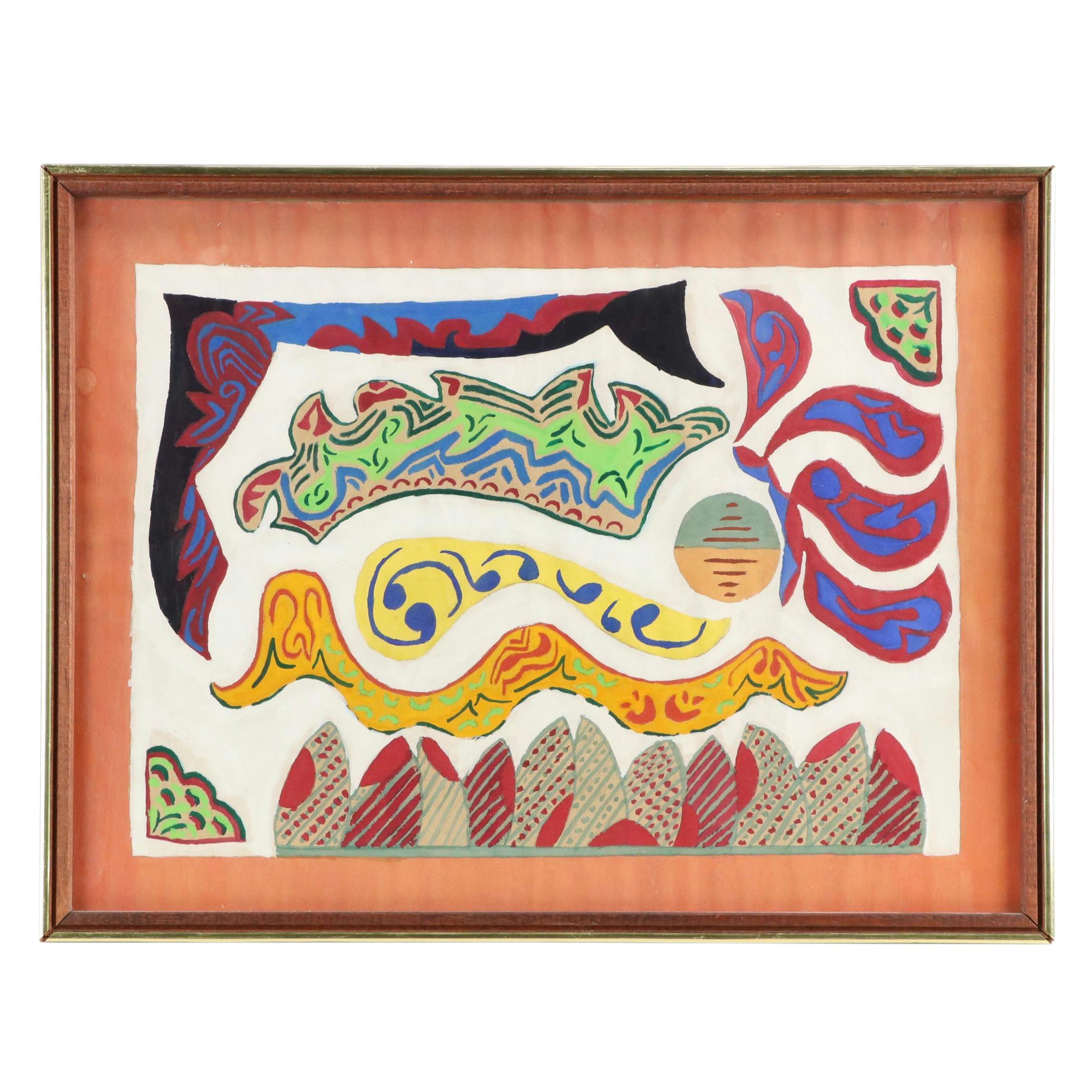 Abstract Stylized Tempera Painting