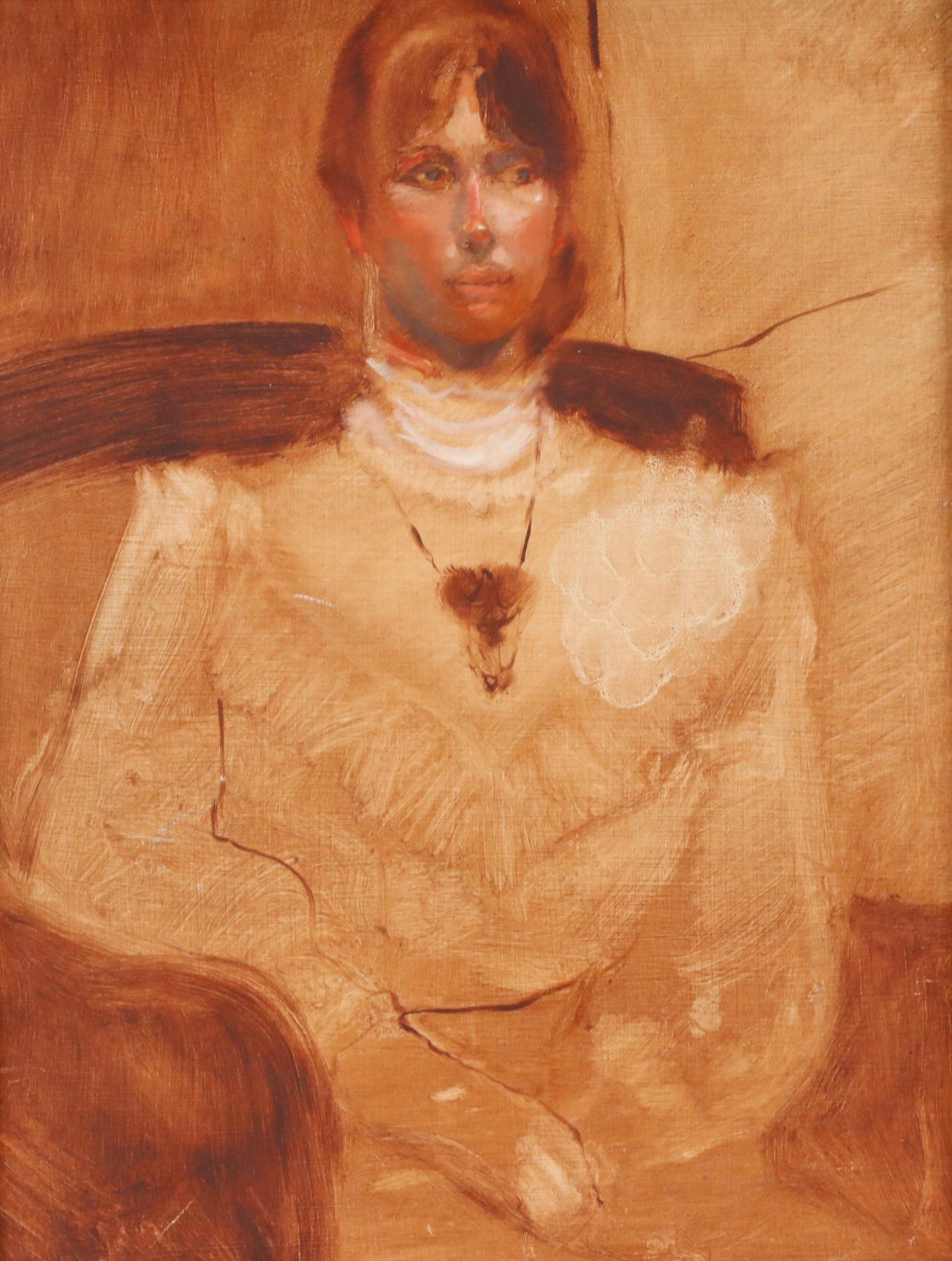 Imprimatura Oil Portrait Painting of Lady
