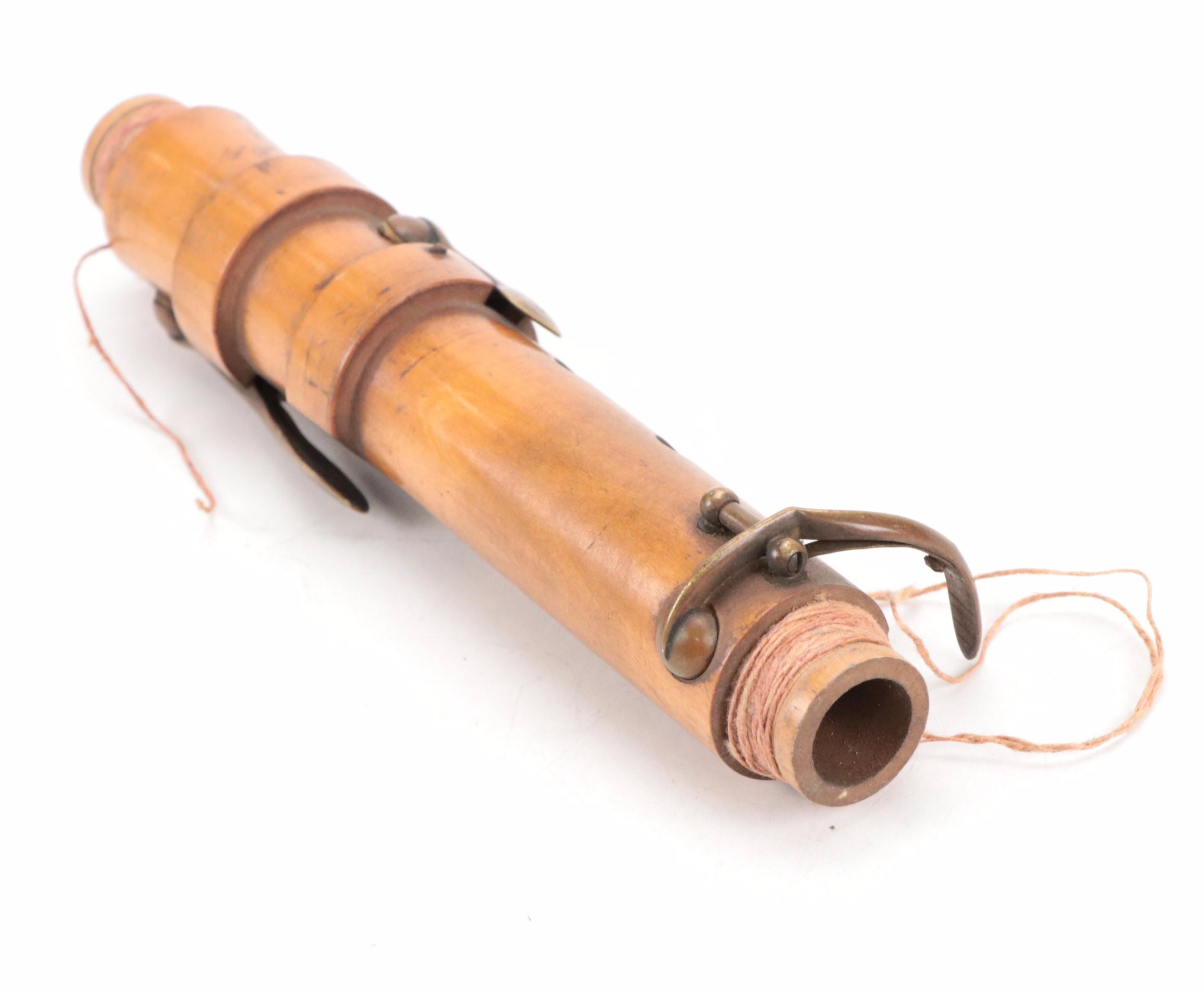 French Henry Pourcelle Boxwood Clarinet, Early 20th Century