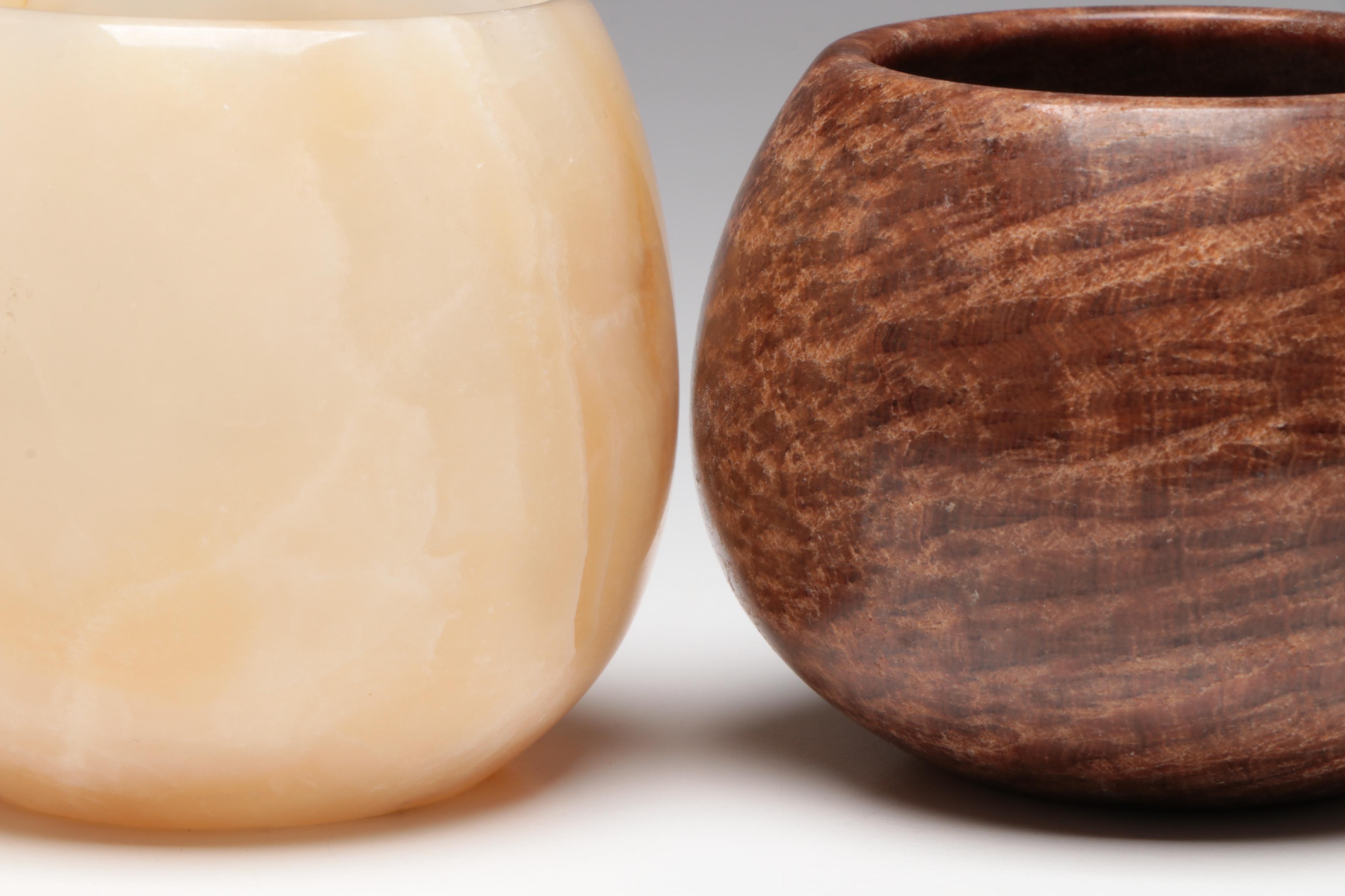 Three Vintage Stone Cups