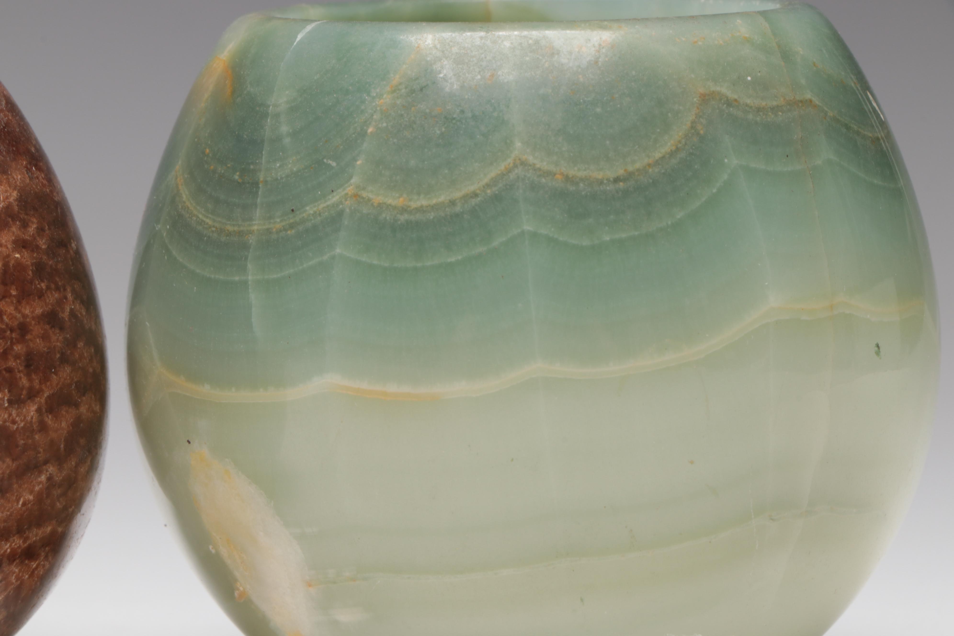 Three Vintage Stone Cups