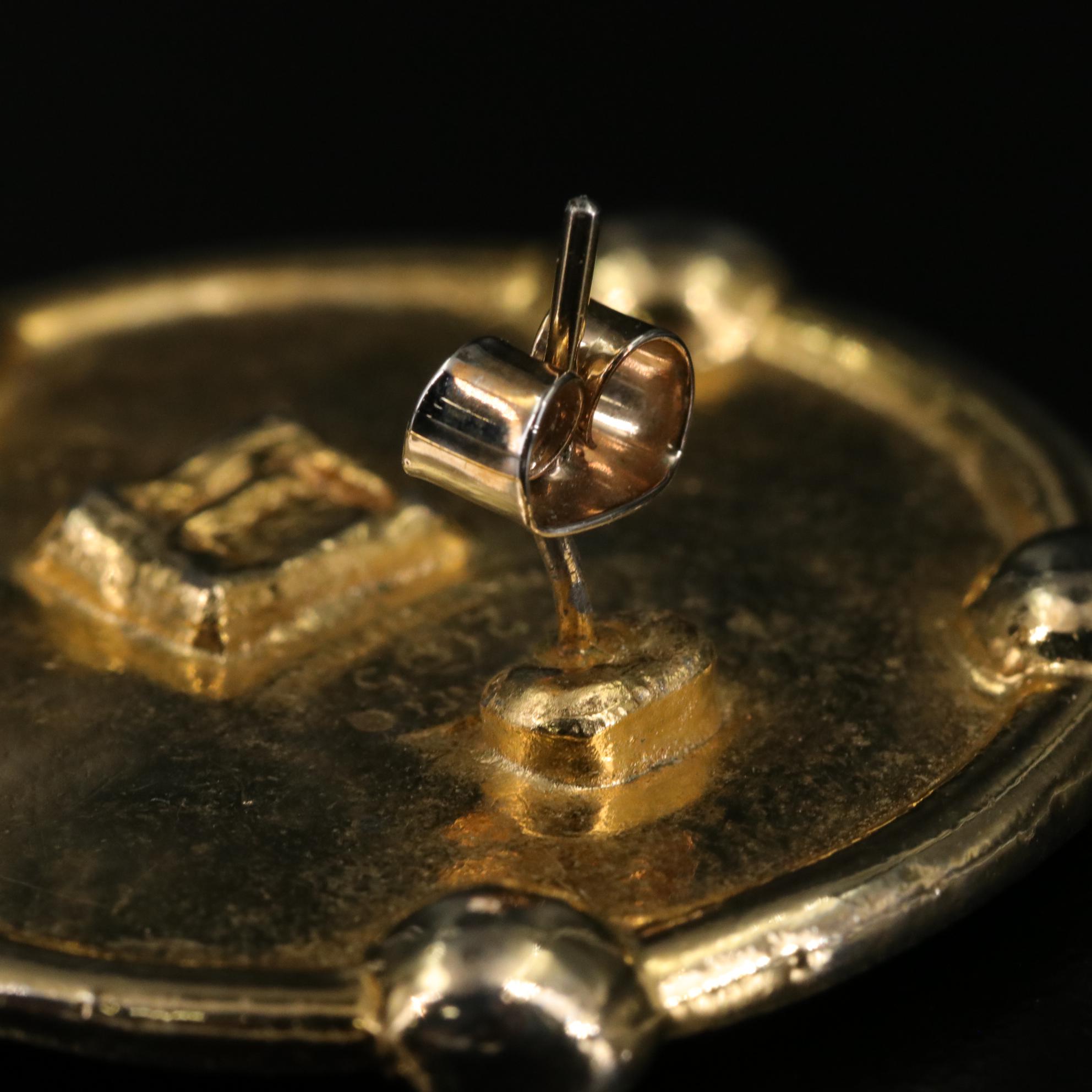 Chanel CC Logo Designer Runway Oversized Medallion Drop Earrings