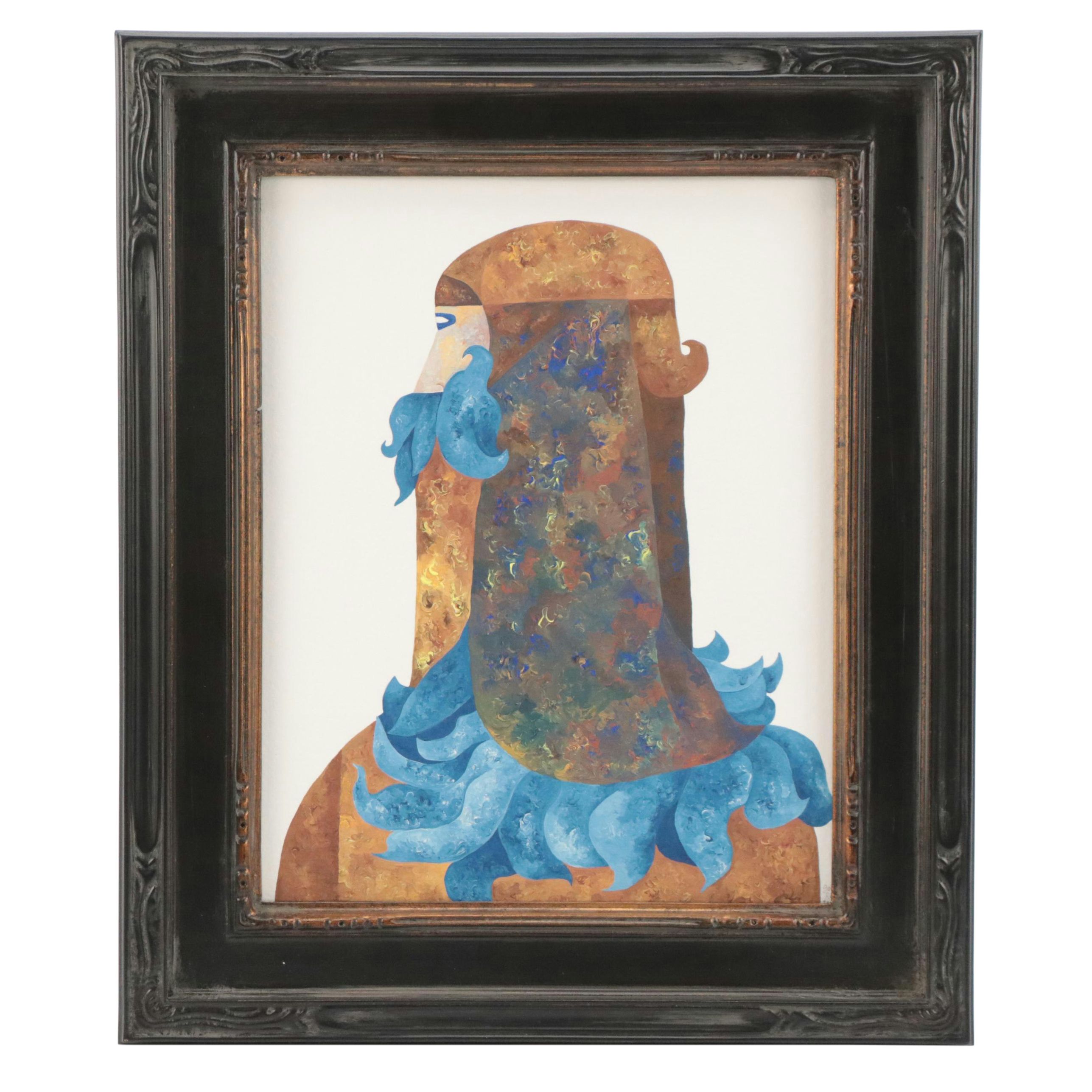 Joseph Ray York Figurative Oil Painting "Monk #10," 2024