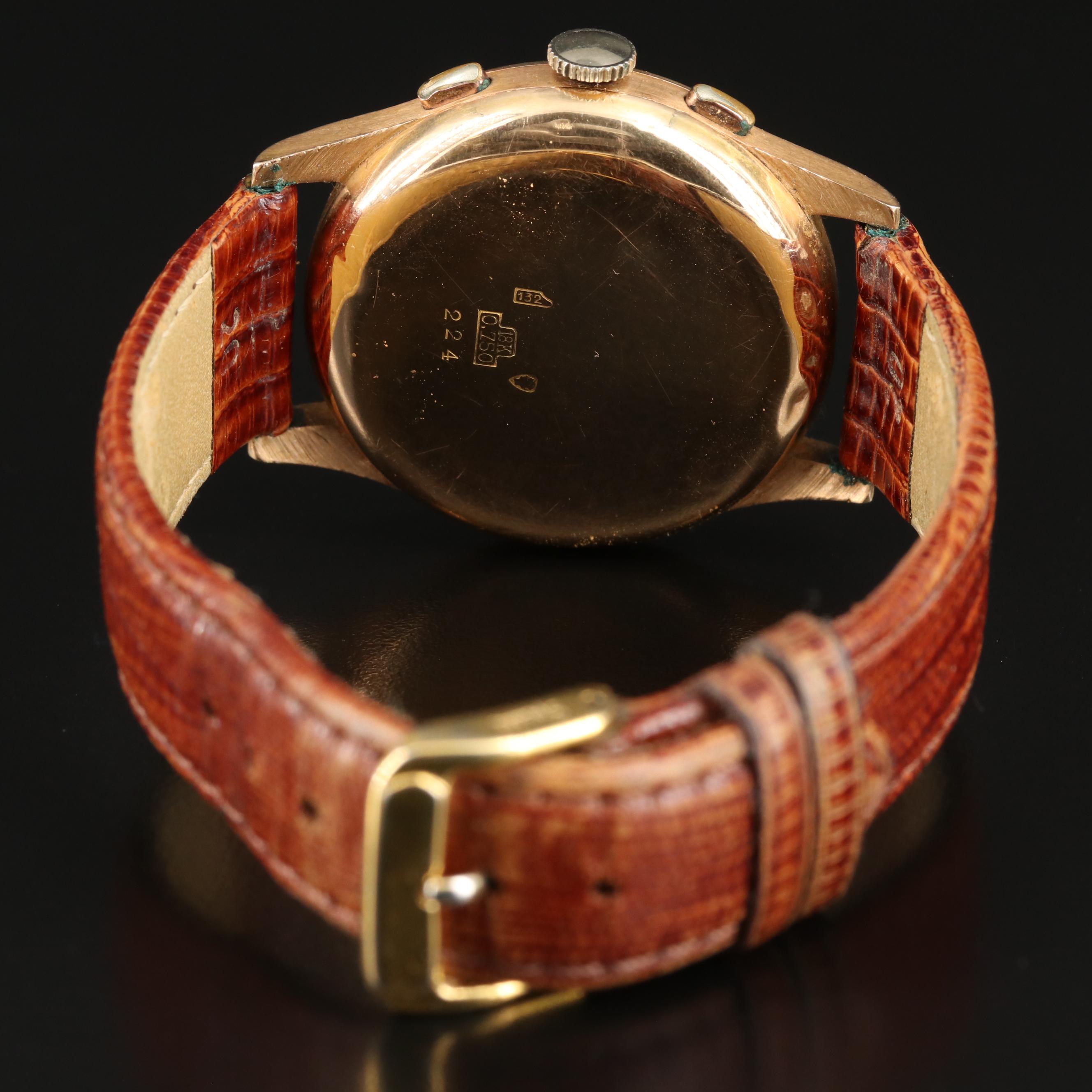 Vintage Princeps 18K Gold Chronograph Watch