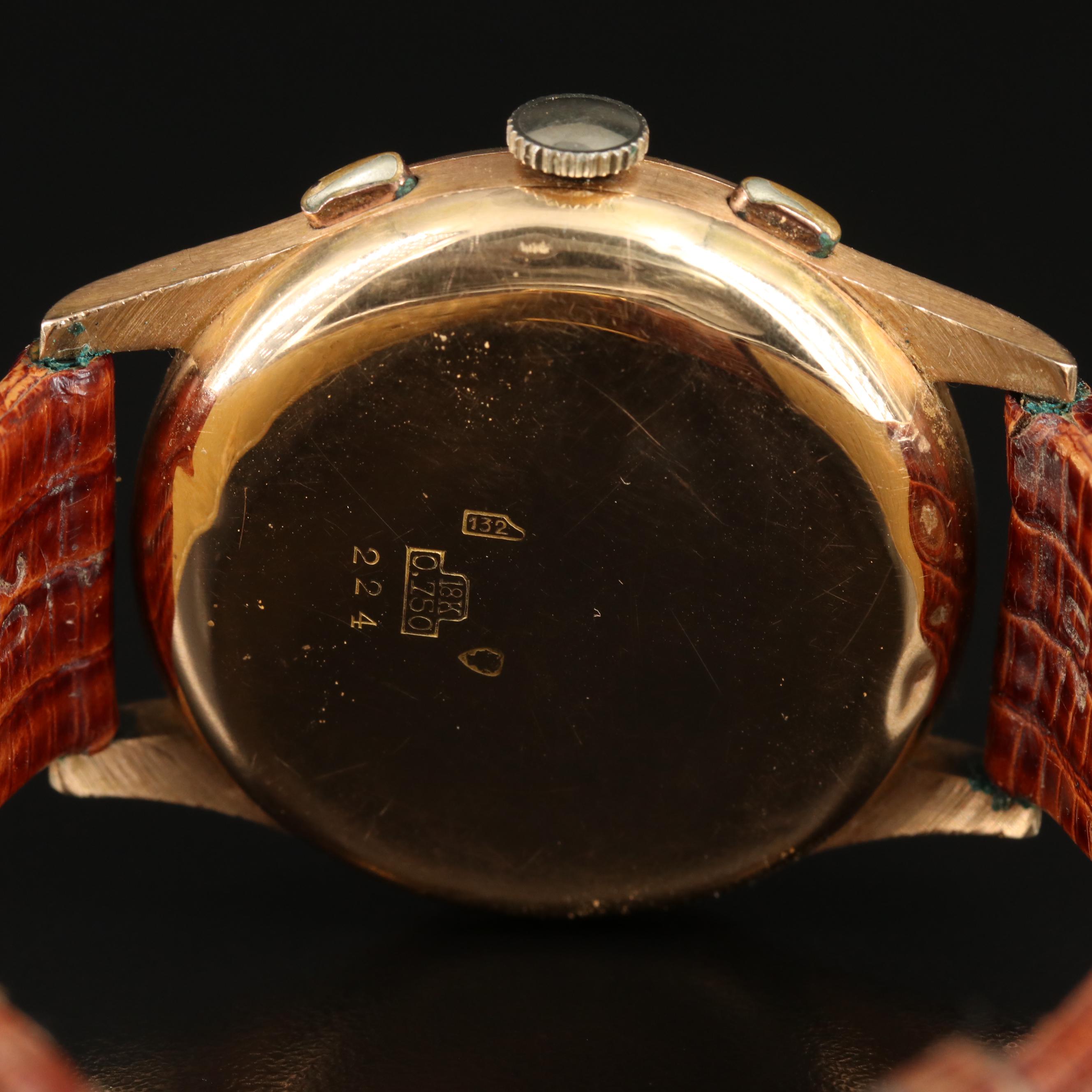 Vintage Princeps 18K Gold Chronograph Watch