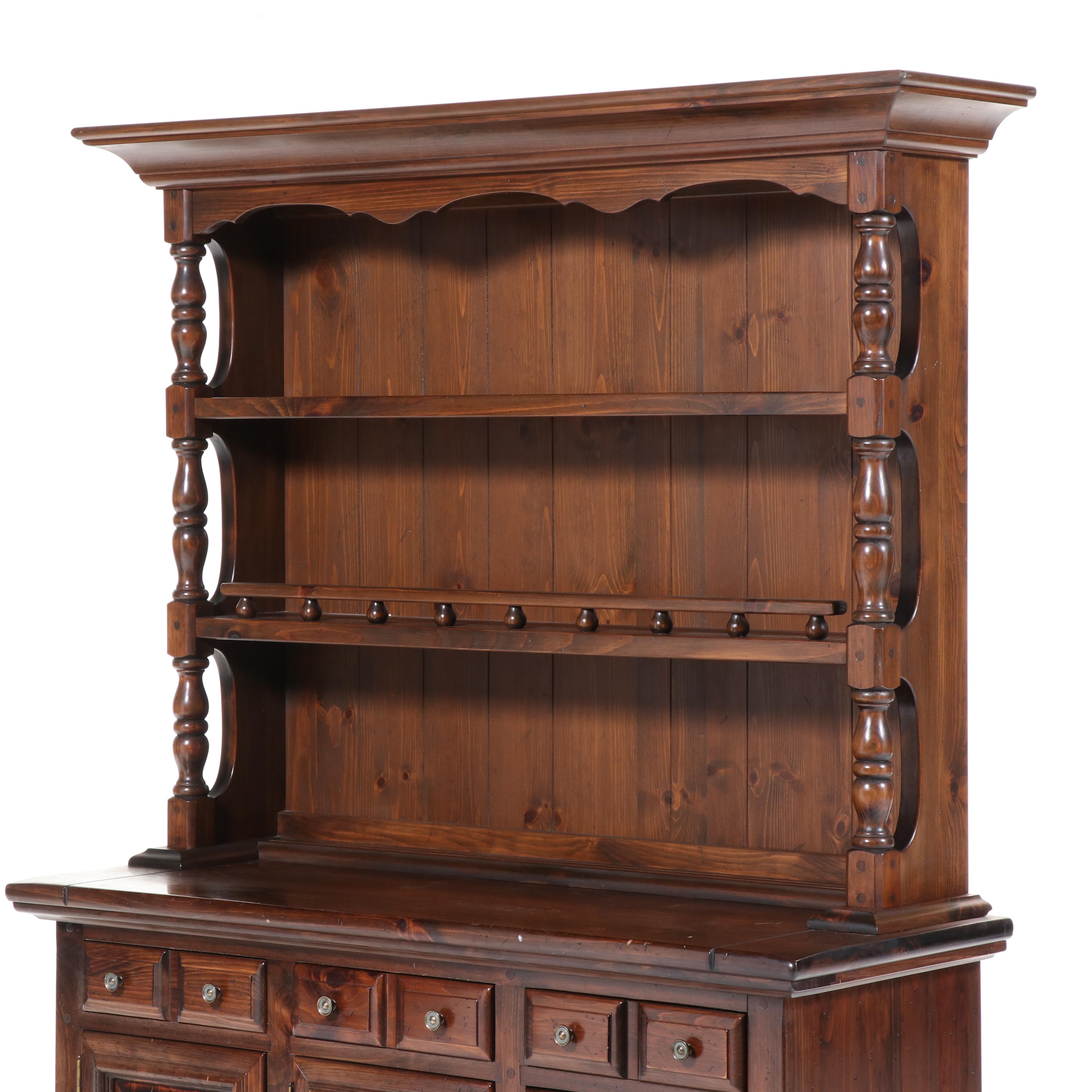 Kling Colonial Style Welsh Pewter Cabinet, Mid to Late 20th Century