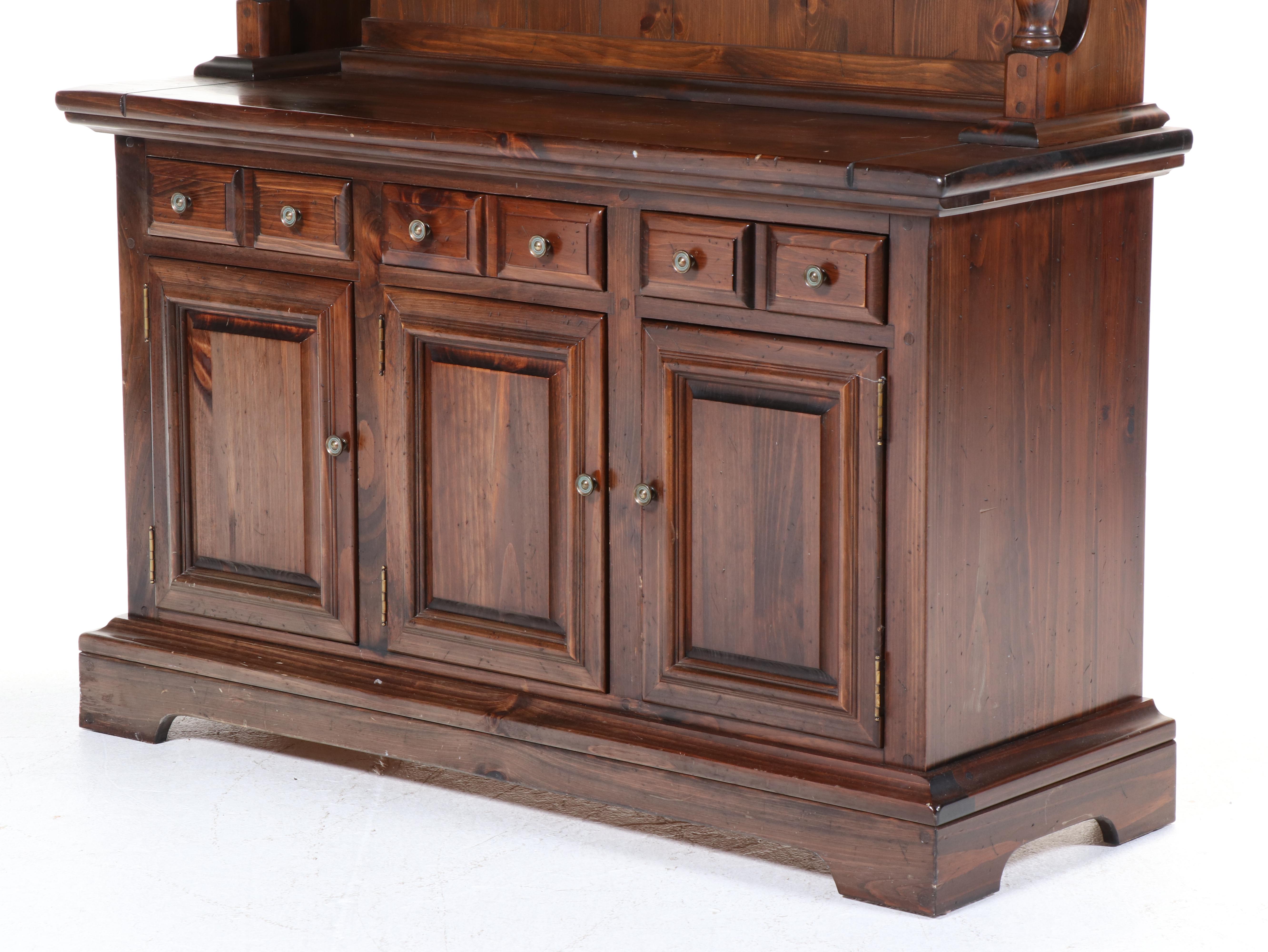 Kling Colonial Style Welsh Pewter Cabinet, Mid to Late 20th Century