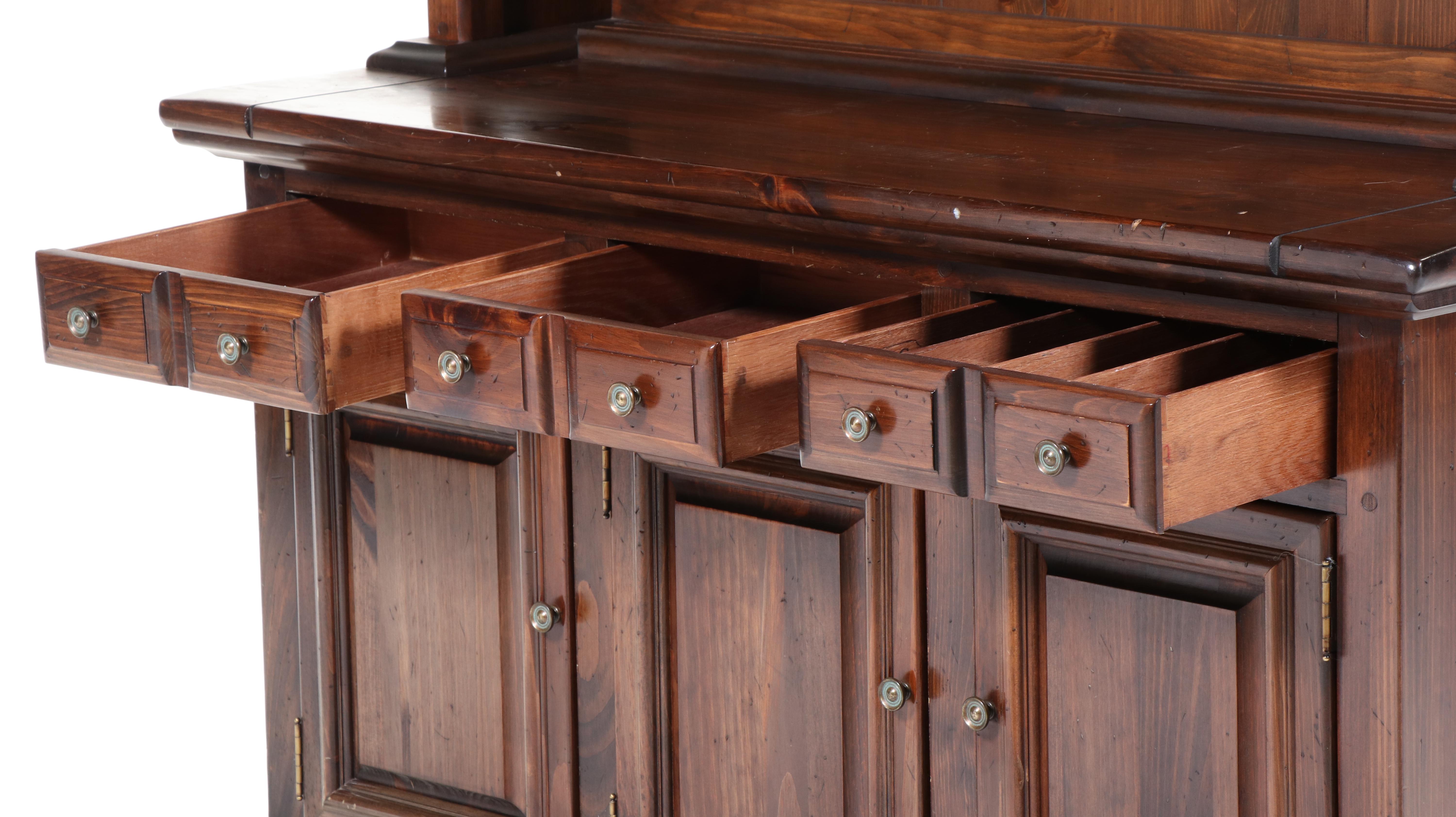 Kling Colonial Style Welsh Pewter Cabinet, Mid to Late 20th Century