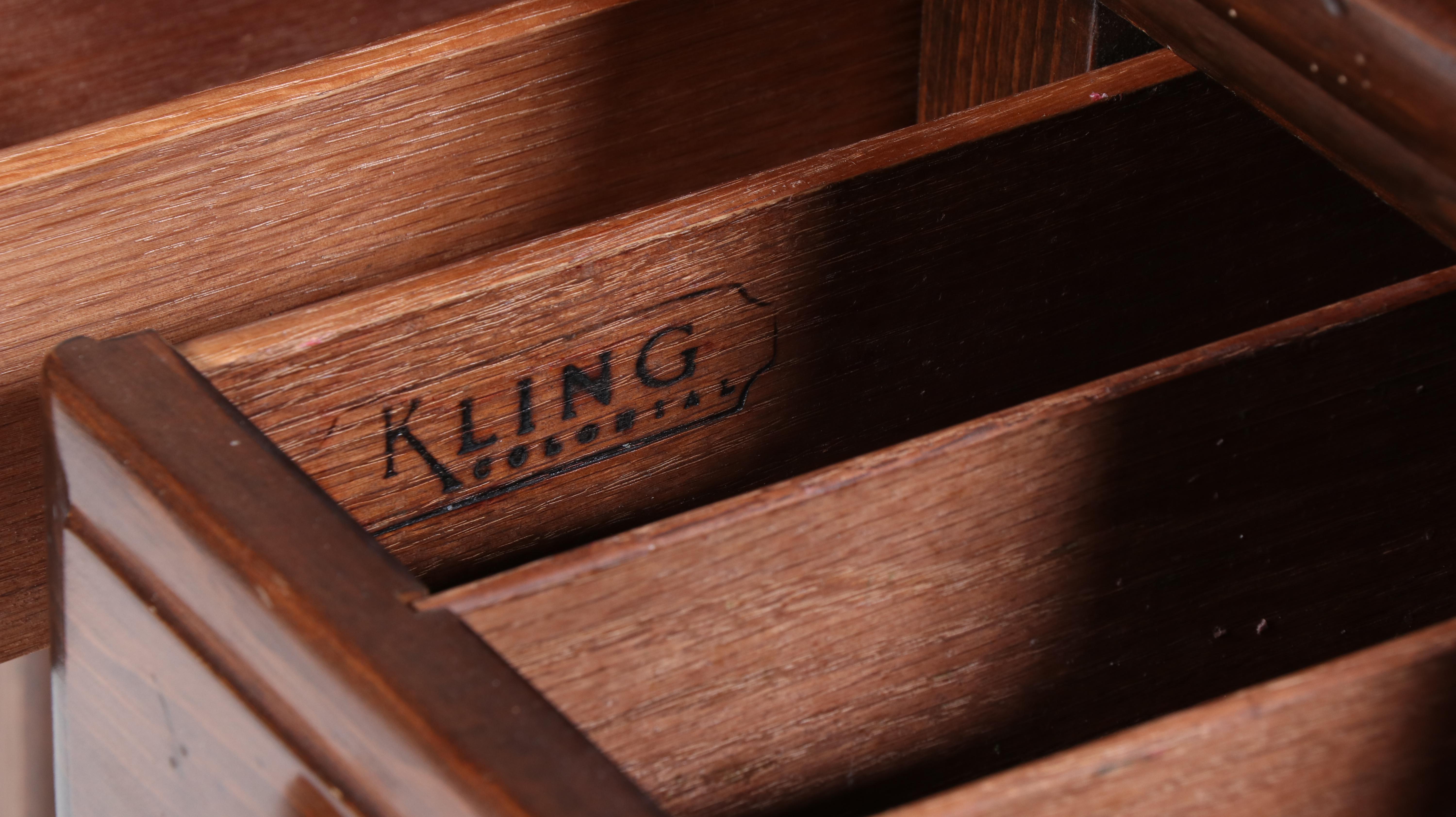 Kling Colonial Style Welsh Pewter Cabinet, Mid to Late 20th Century