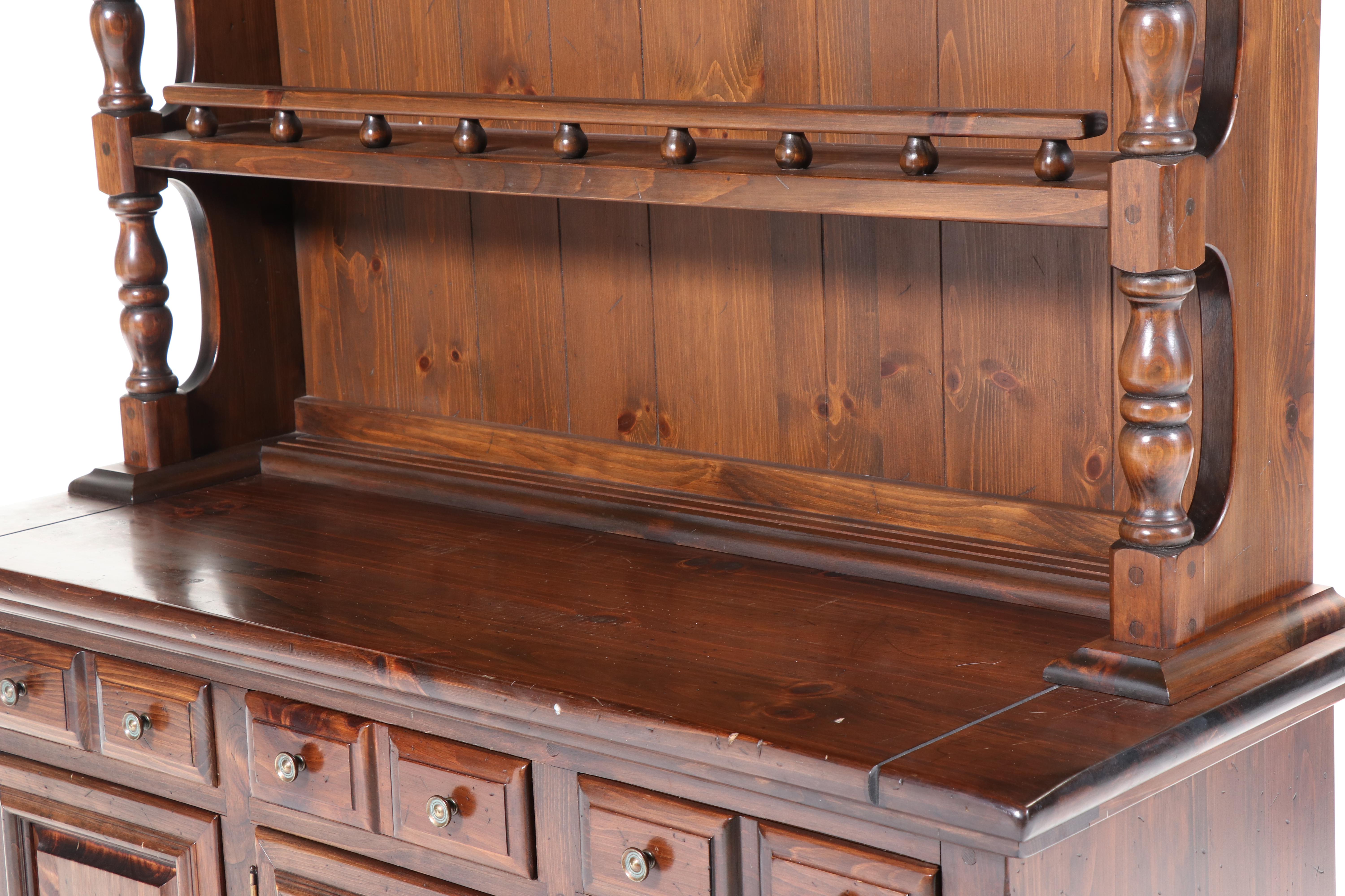 Kling Colonial Style Welsh Pewter Cabinet, Mid to Late 20th Century