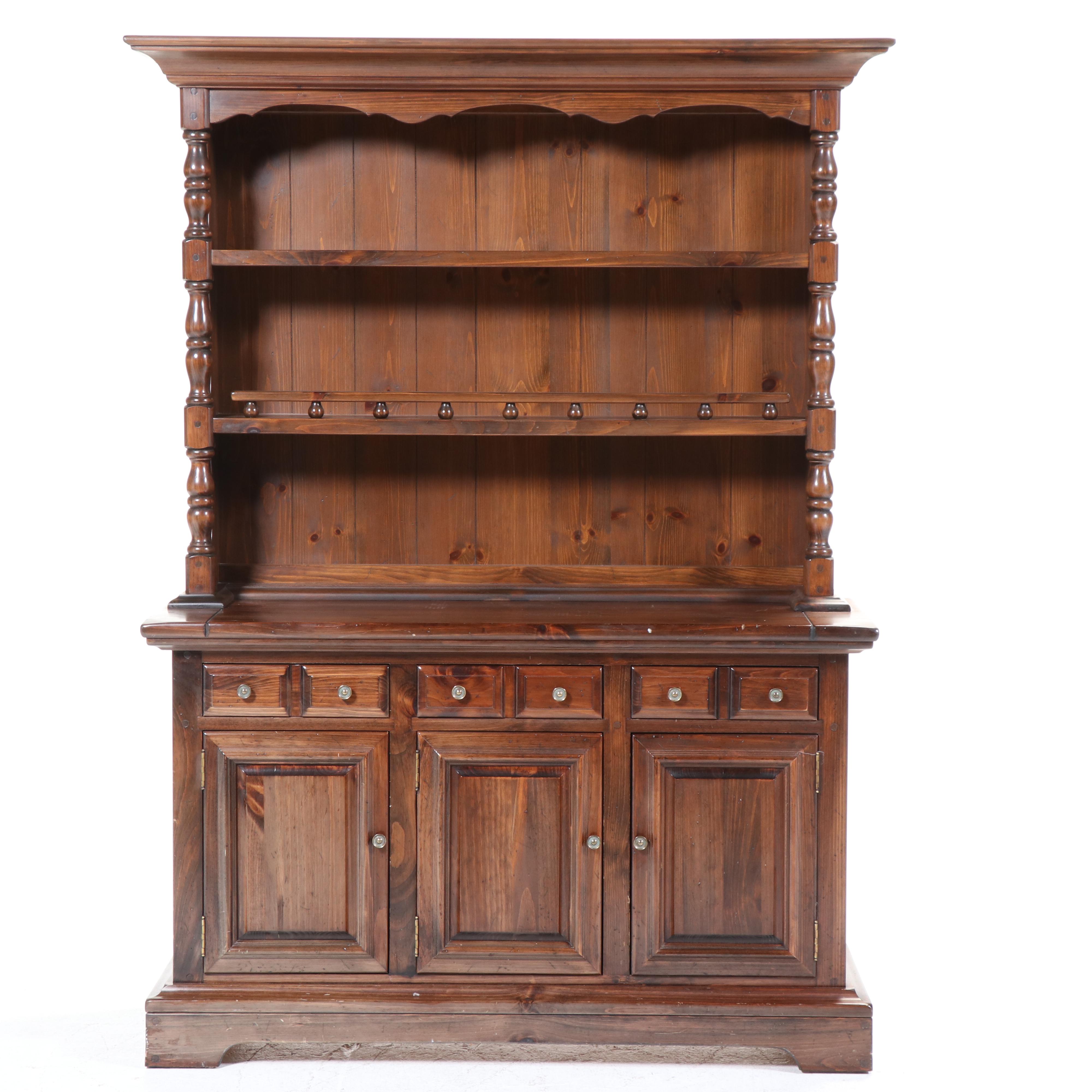 Kling Colonial Style Welsh Pewter Cabinet, Mid to Late 20th Century