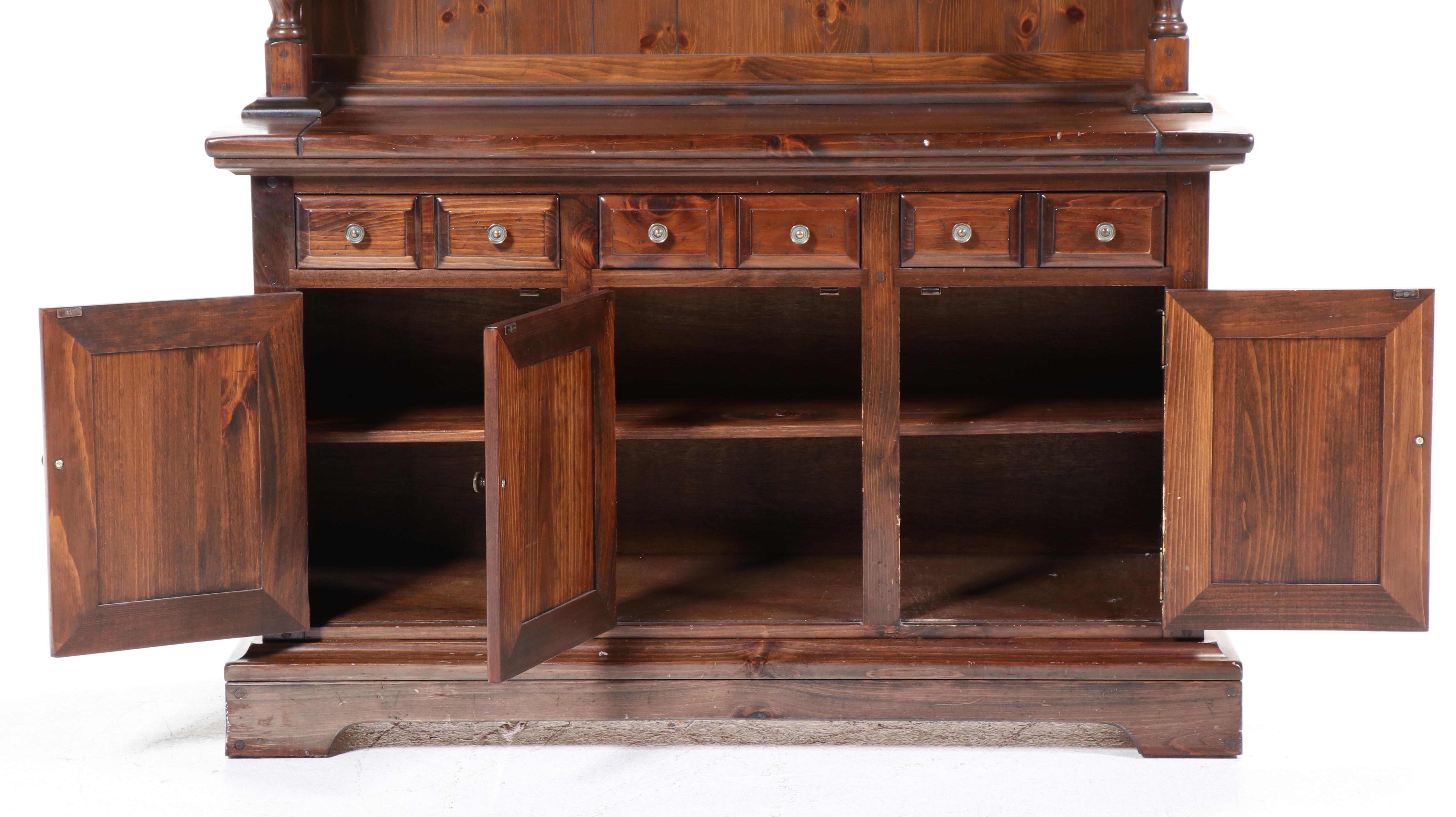 Kling Colonial Style Welsh Pewter Cabinet, Mid to Late 20th Century