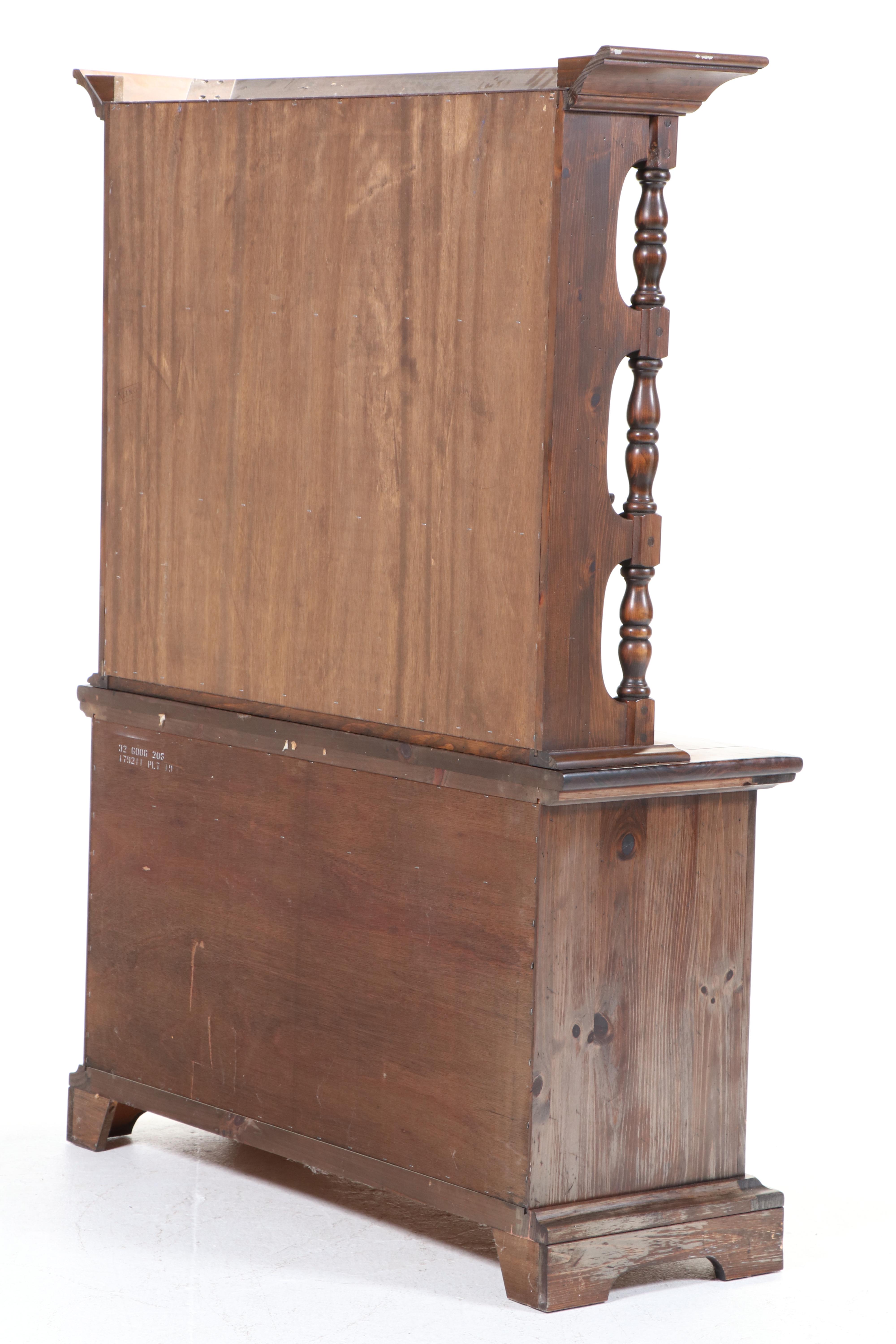 Kling Colonial Style Welsh Pewter Cabinet, Mid to Late 20th Century