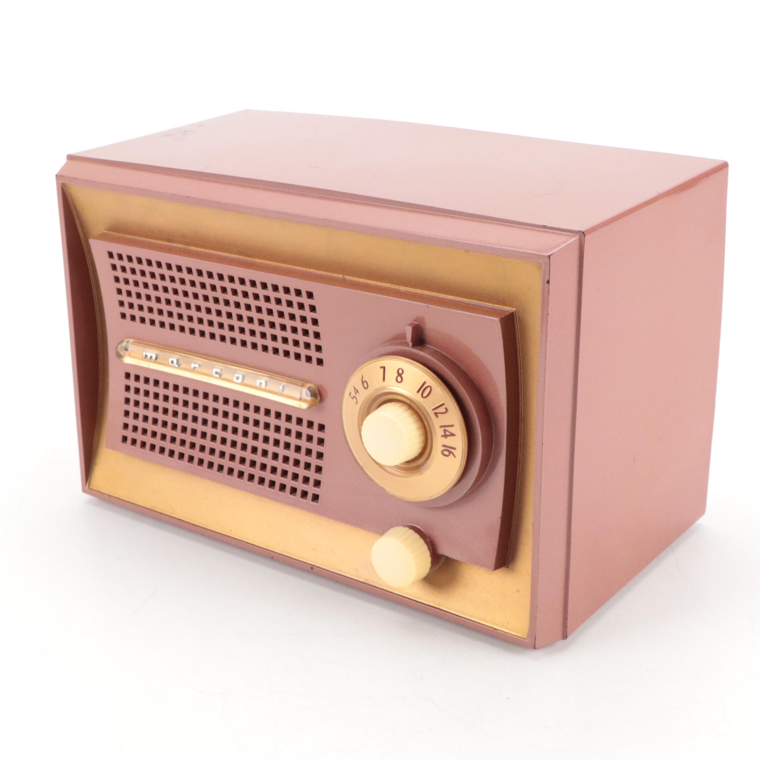 Marconi Model 339 Bakelite Broadcast Receiver Radio, Mid-20th Century