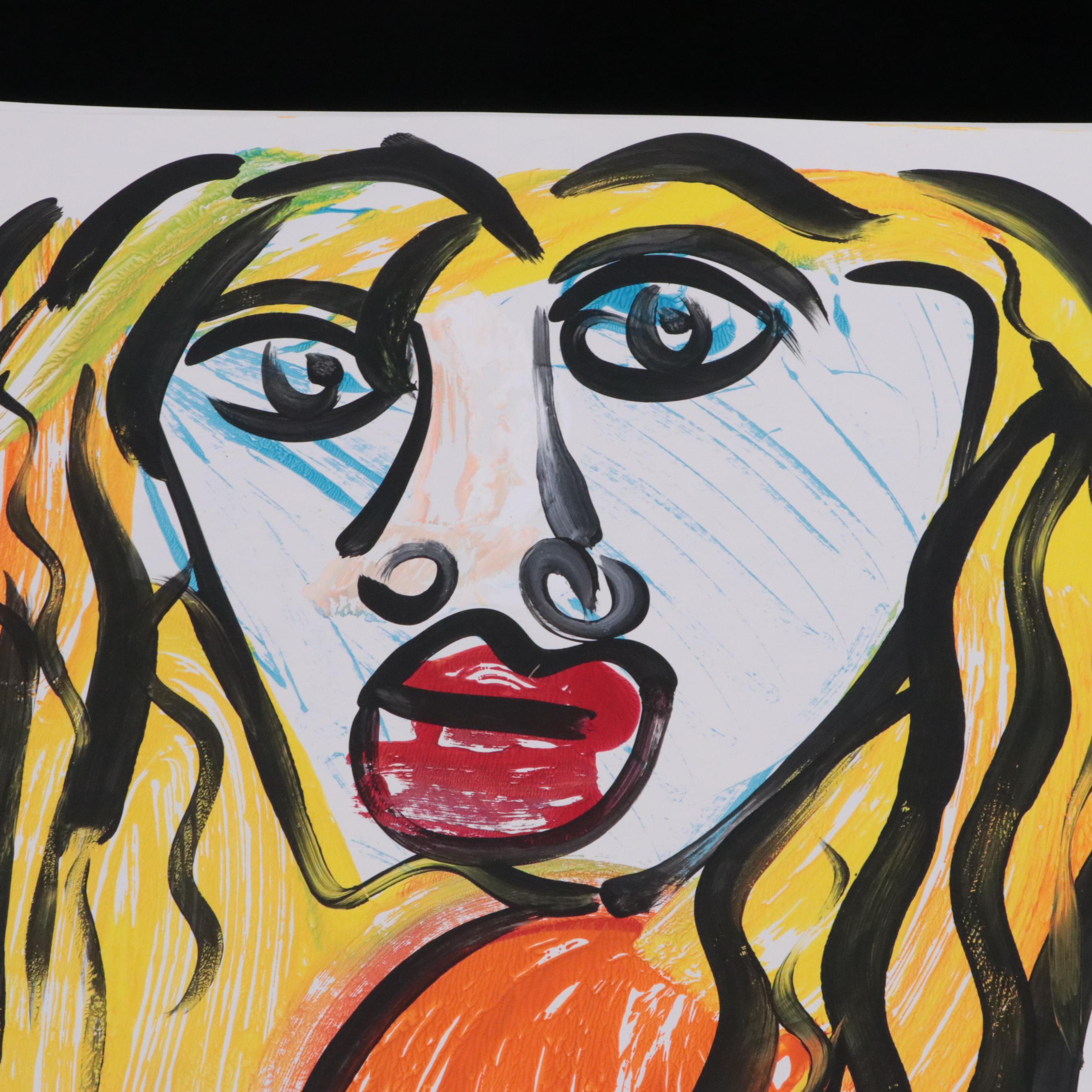 Peter Robert Keil Abstract Acrylic Portrait