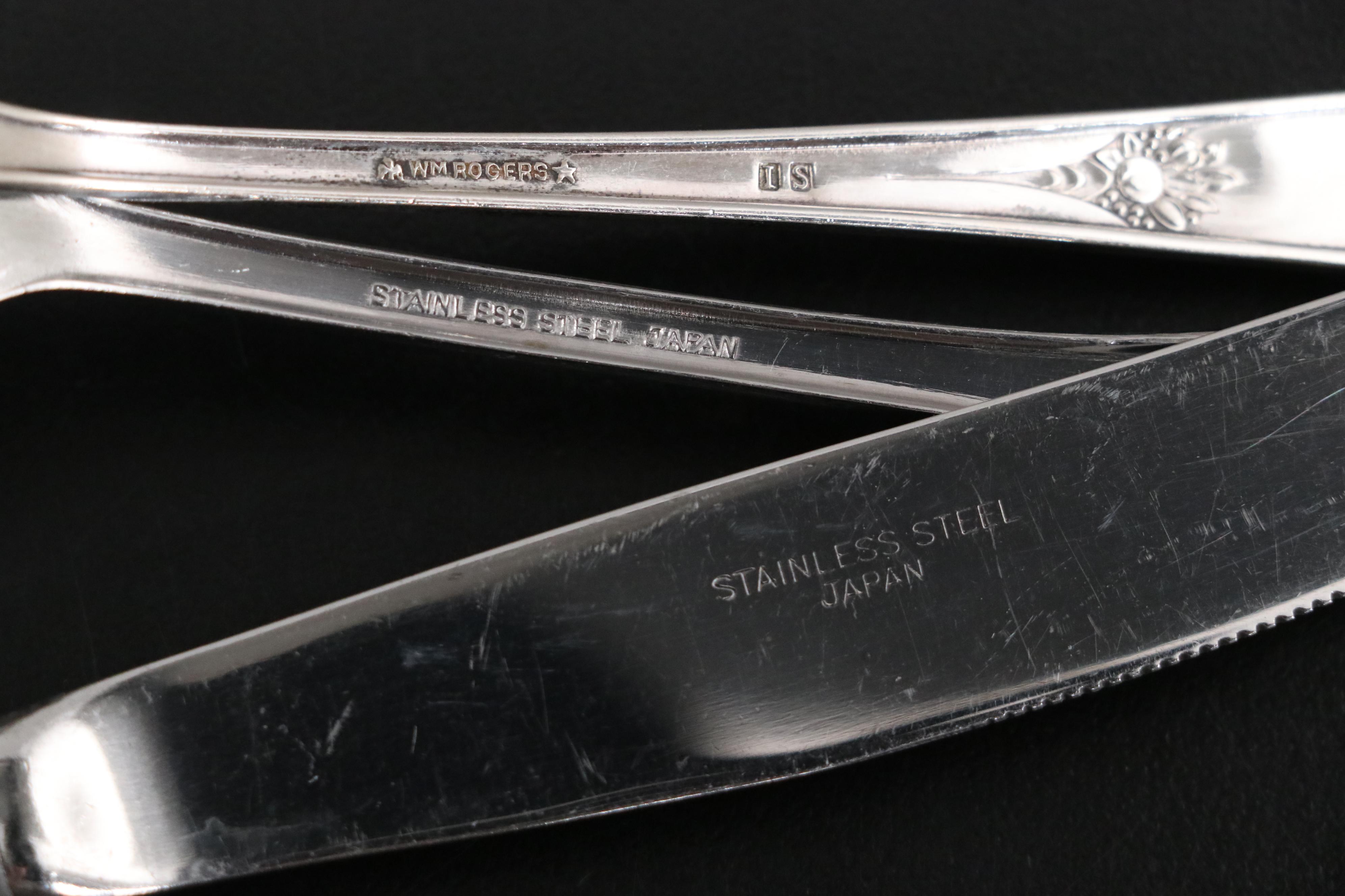 Oneida Silver "Queen Bess II" Silver Plate Flatware with Other Silver Plate