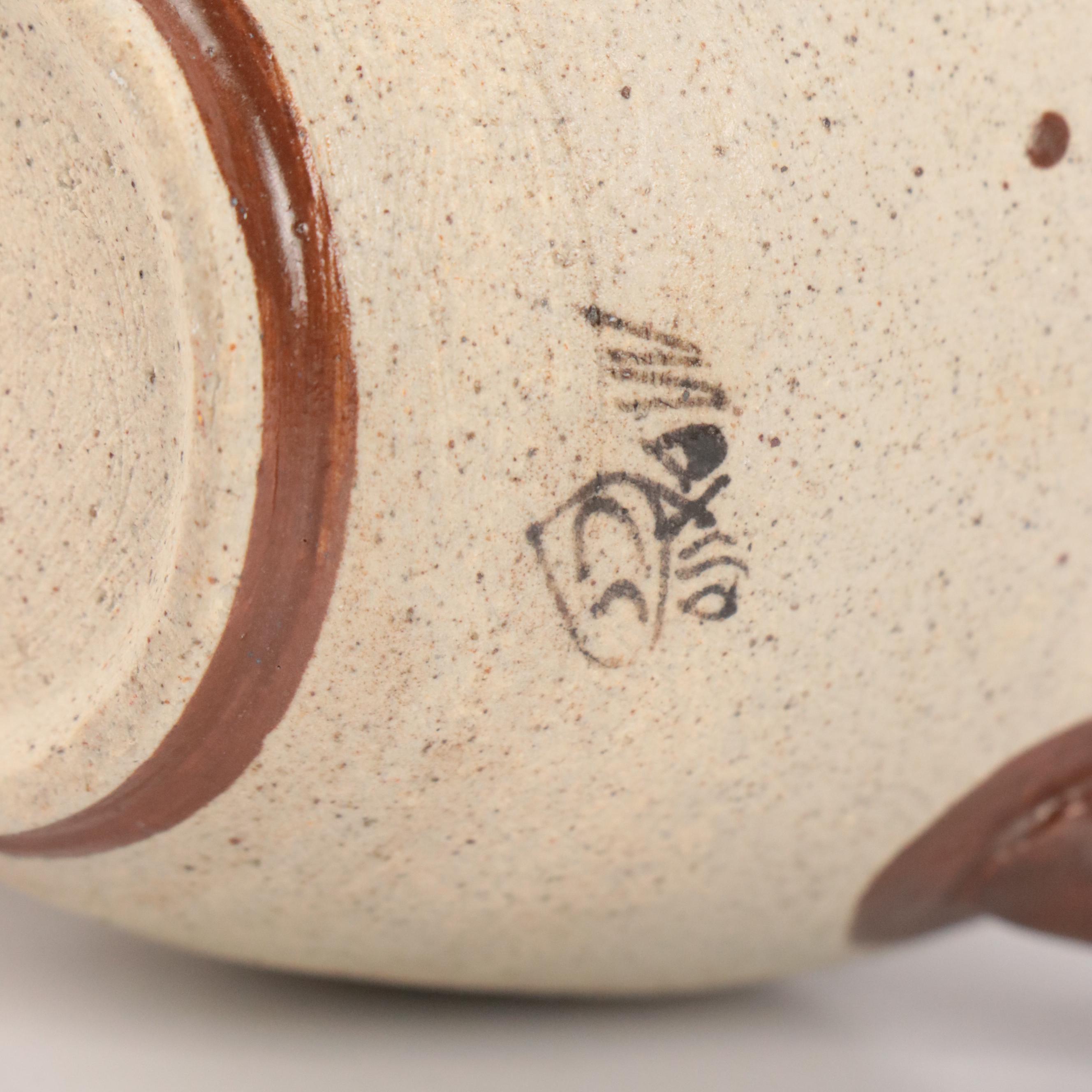 Mexican Tonala Folk Art Hand-Painted Ceramic Pitchers, Platter, and Vases