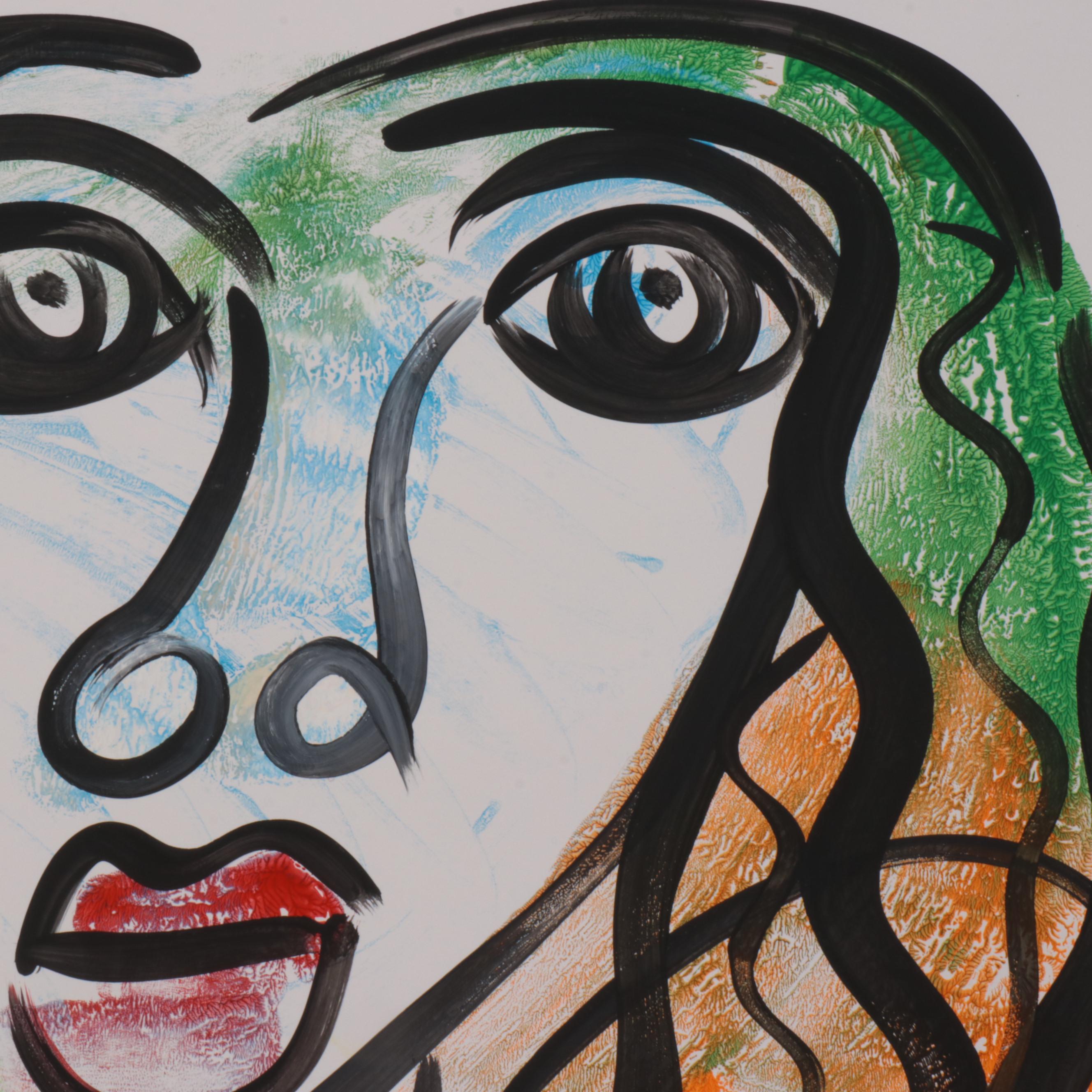 Peter Robert Keil Abstract Acrylic Portrait