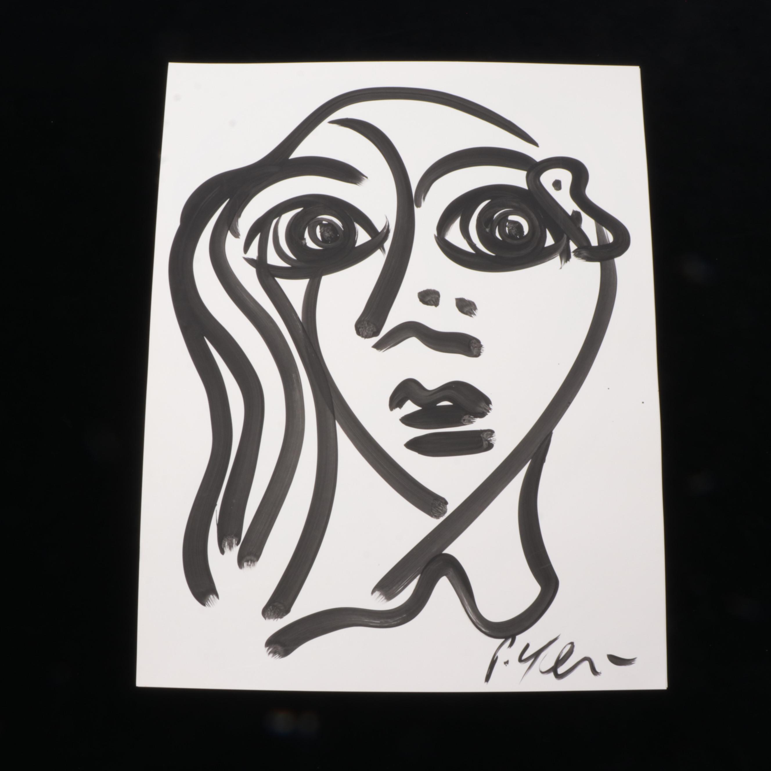 Peter Robert Keil Abstract Acrylic Portrait