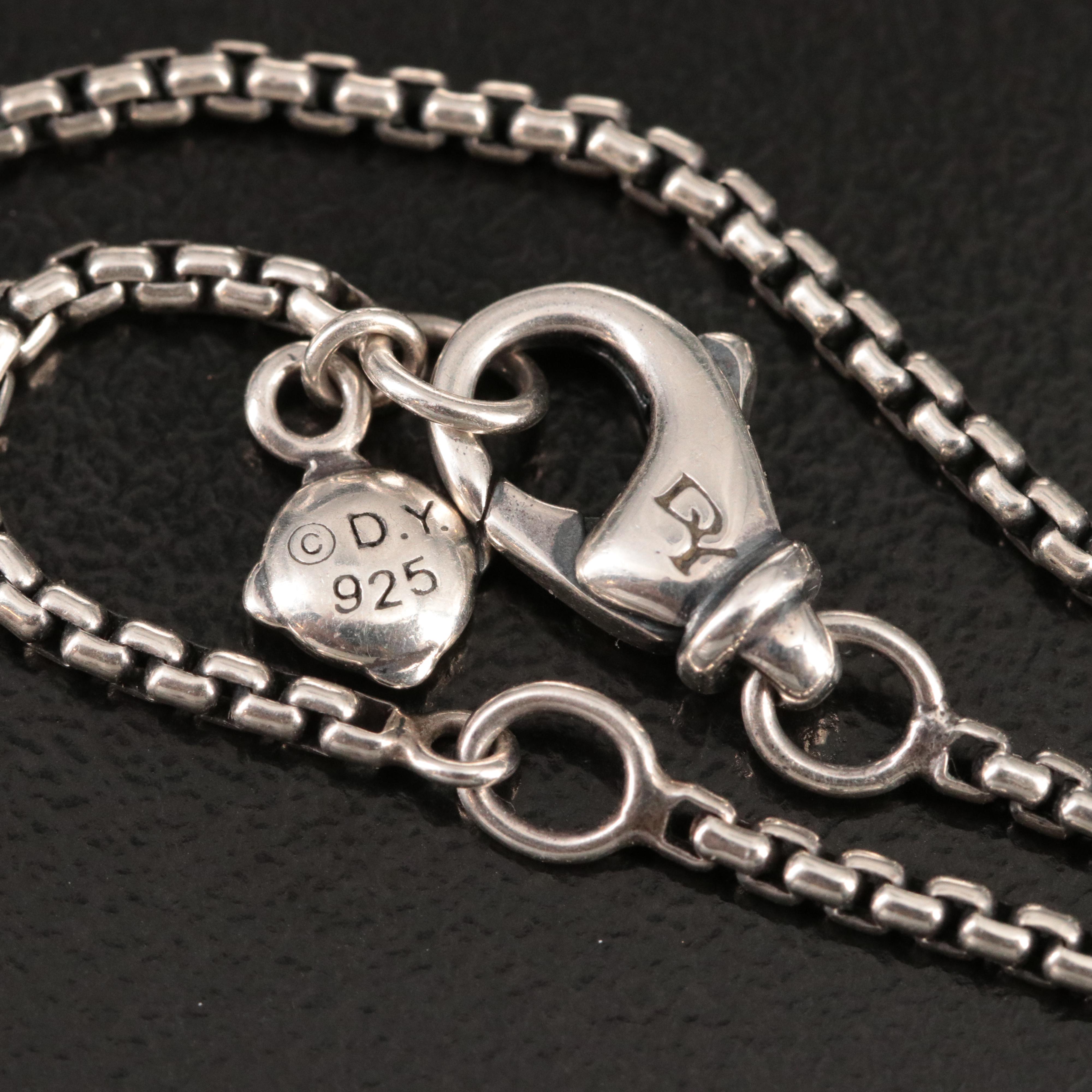 David Yurman Petite Cerise Sterling Pearl and Diamond Necklace