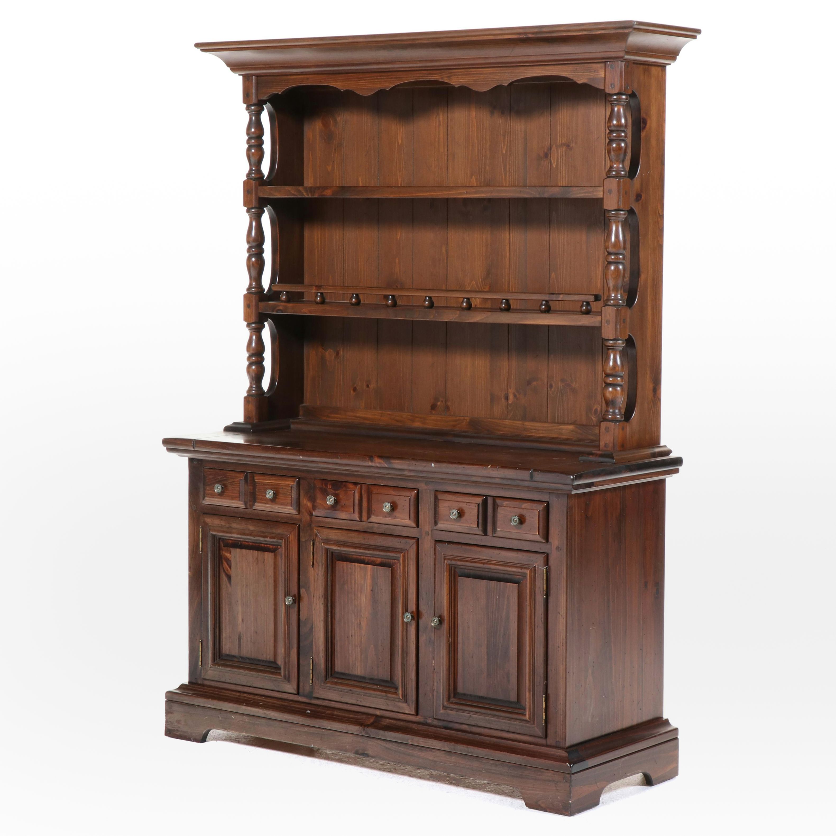 Kling Colonial Style Welsh Pewter Cabinet, Mid to Late 20th Century