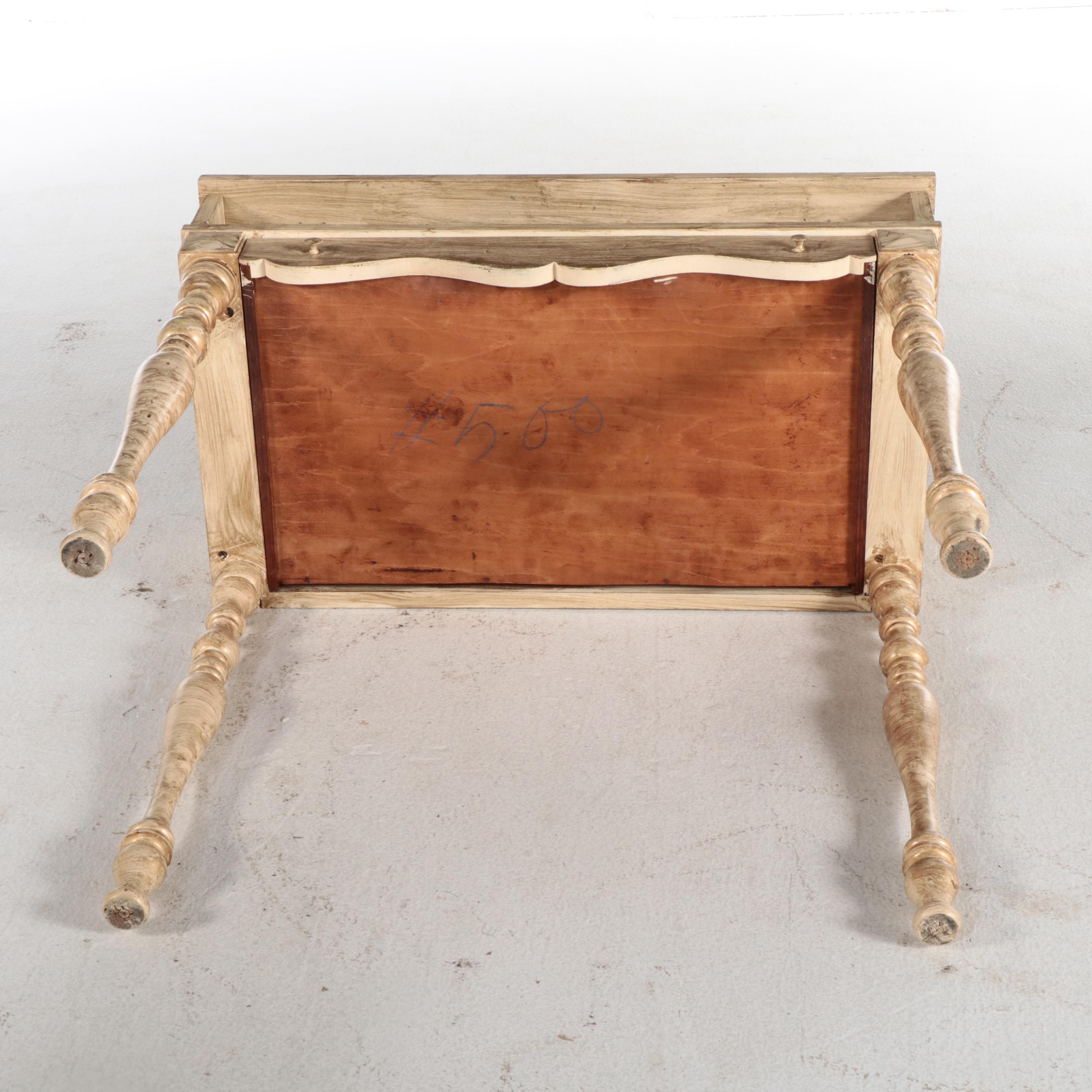 Painted Wooden Spinet Desk, 20th Century