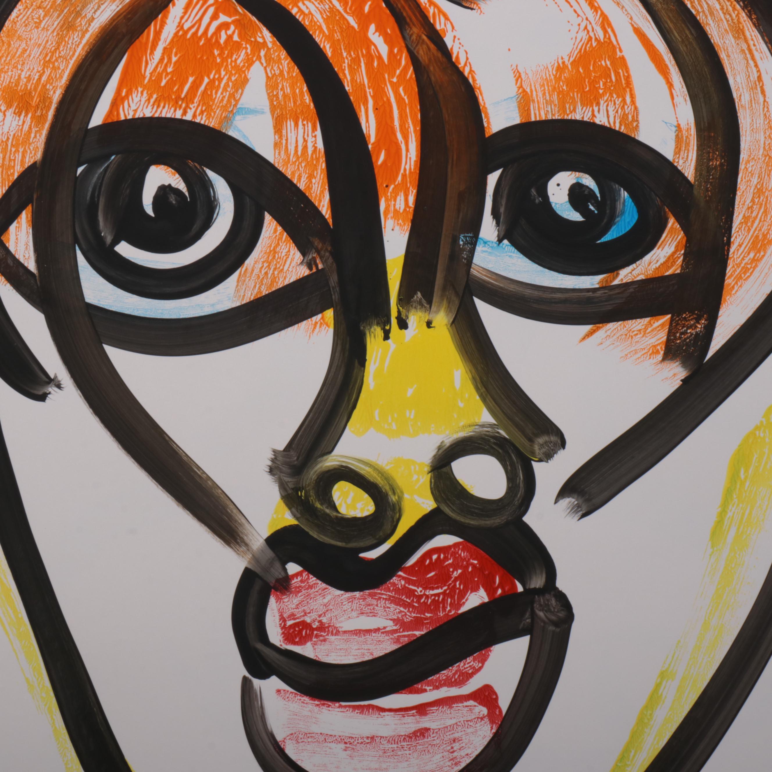 Peter Robert Keil Abstract Acrylic Portrait