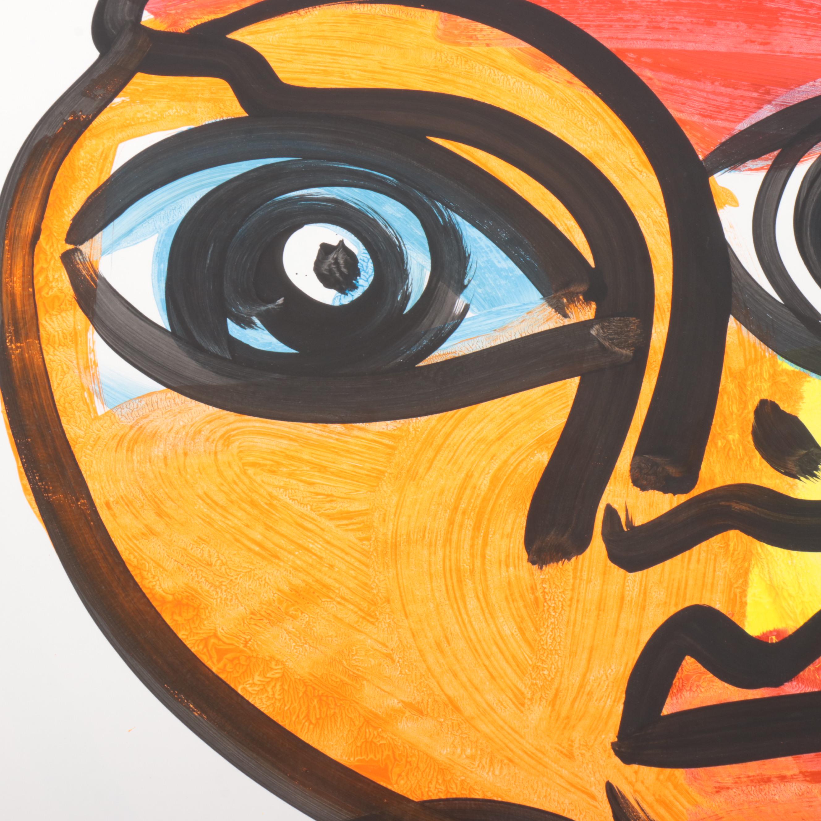 Peter Robert Keil Abstract Acrylic Portrait