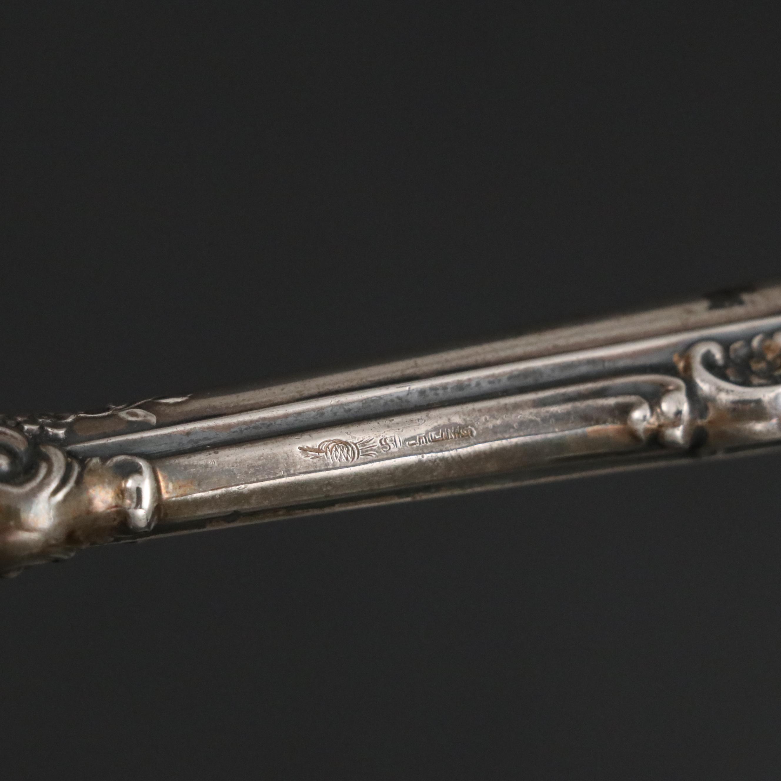 Frank M. Whiting Sterling Handled Cake Breaker with Other Demitasse Cups