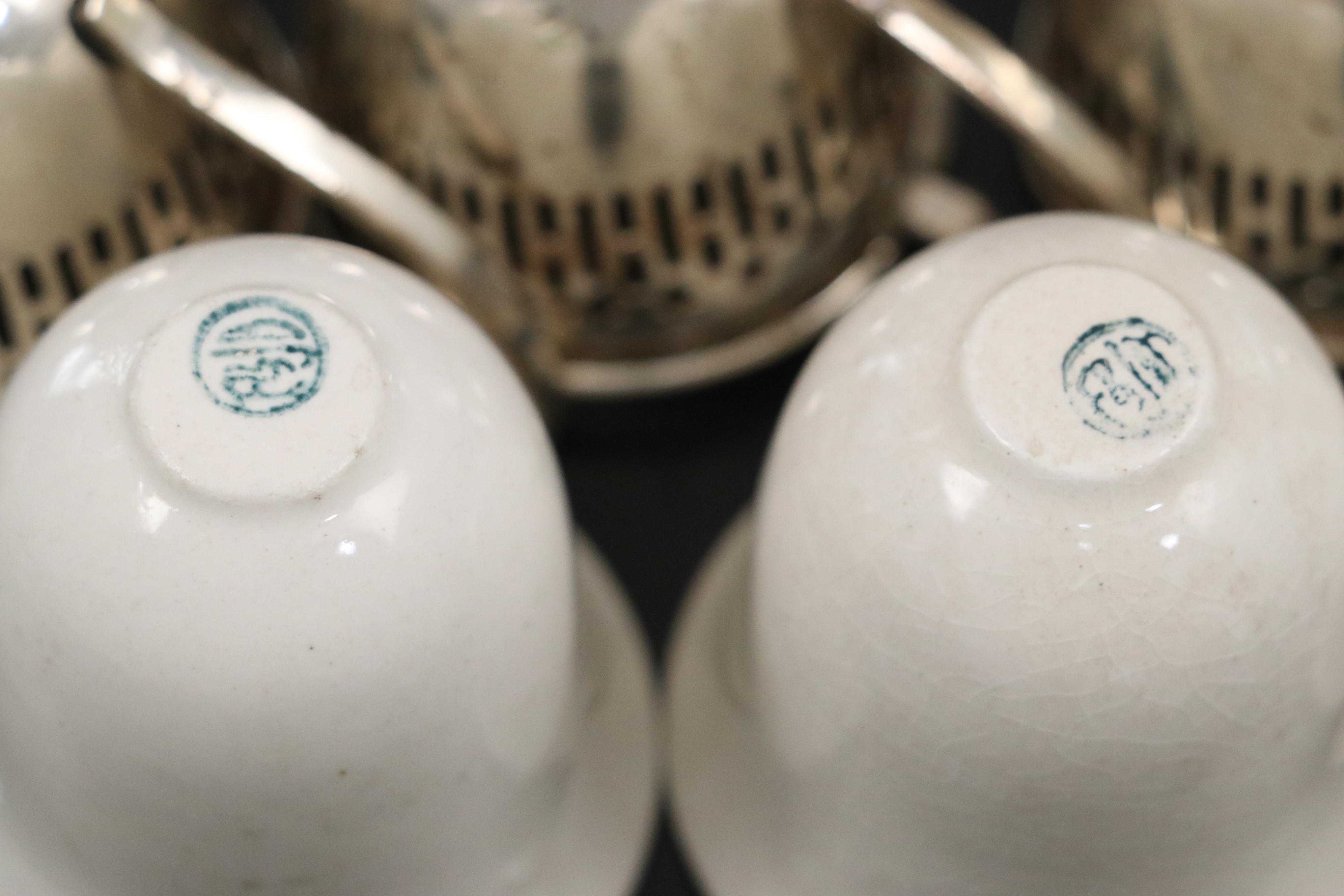 Frank M. Whiting Sterling Handled Cake Breaker with Other Demitasse Cups