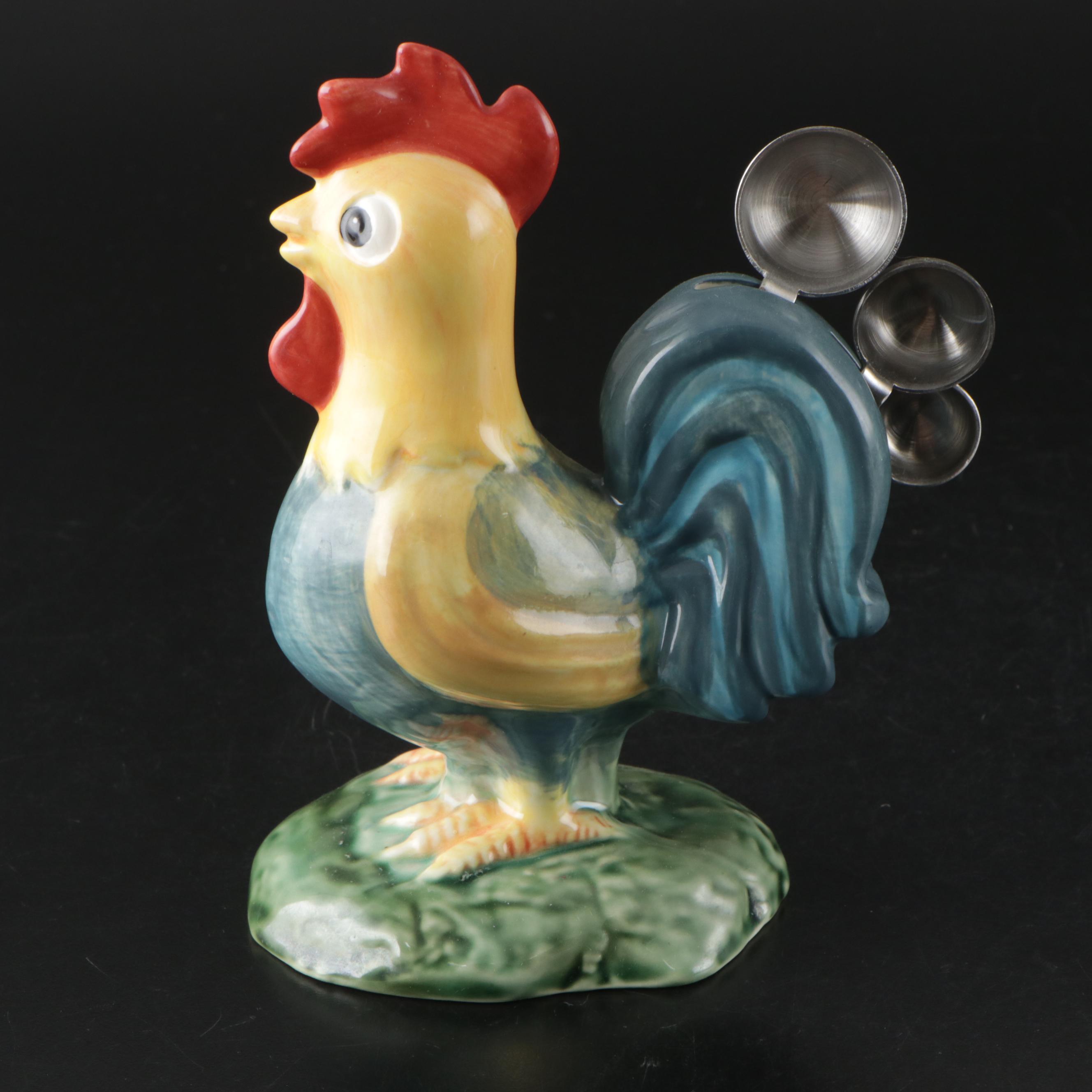 Anchor Hocking "Vintage Clear" Snack Sets with Rooster Spoon Holder