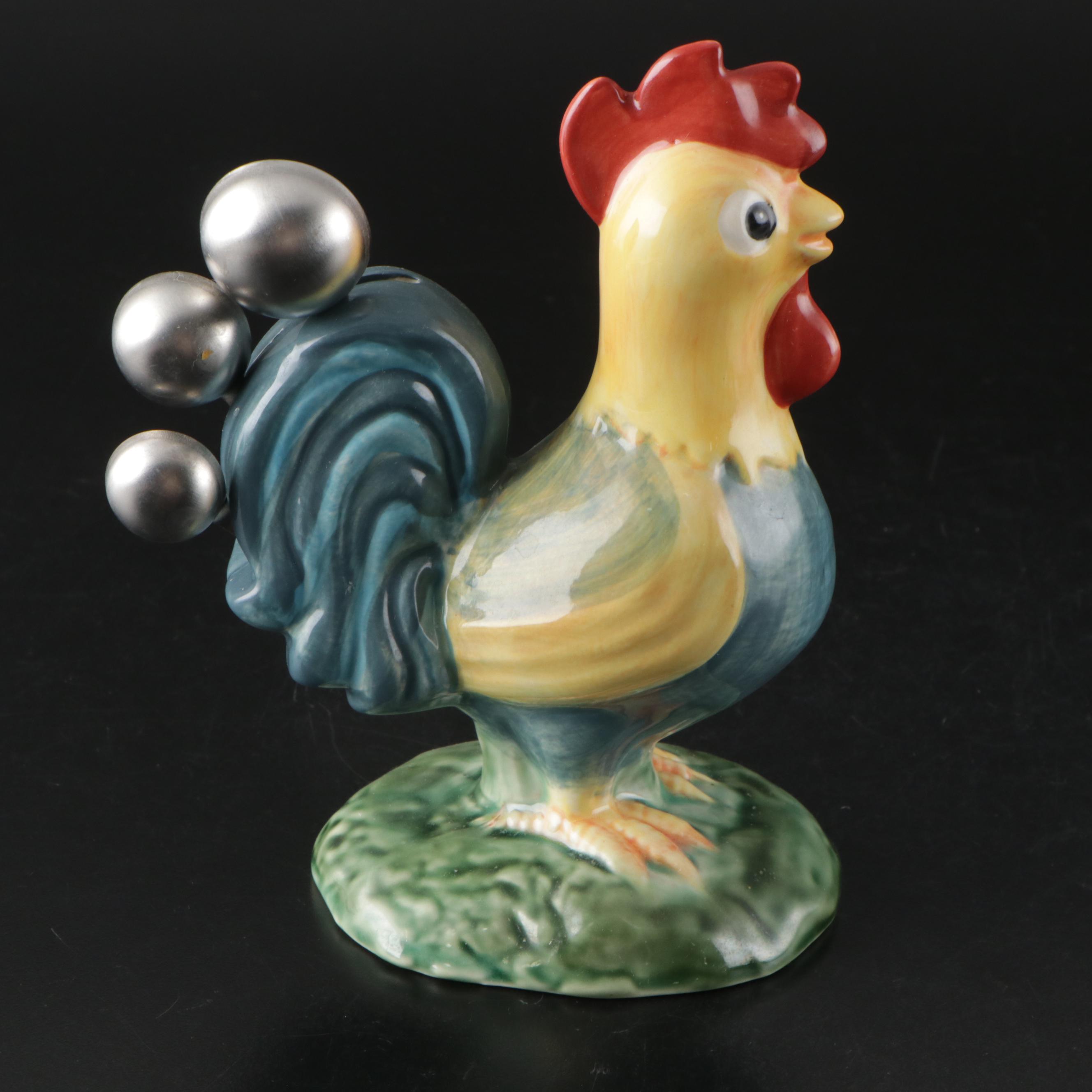 Anchor Hocking "Vintage Clear" Snack Sets with Rooster Spoon Holder