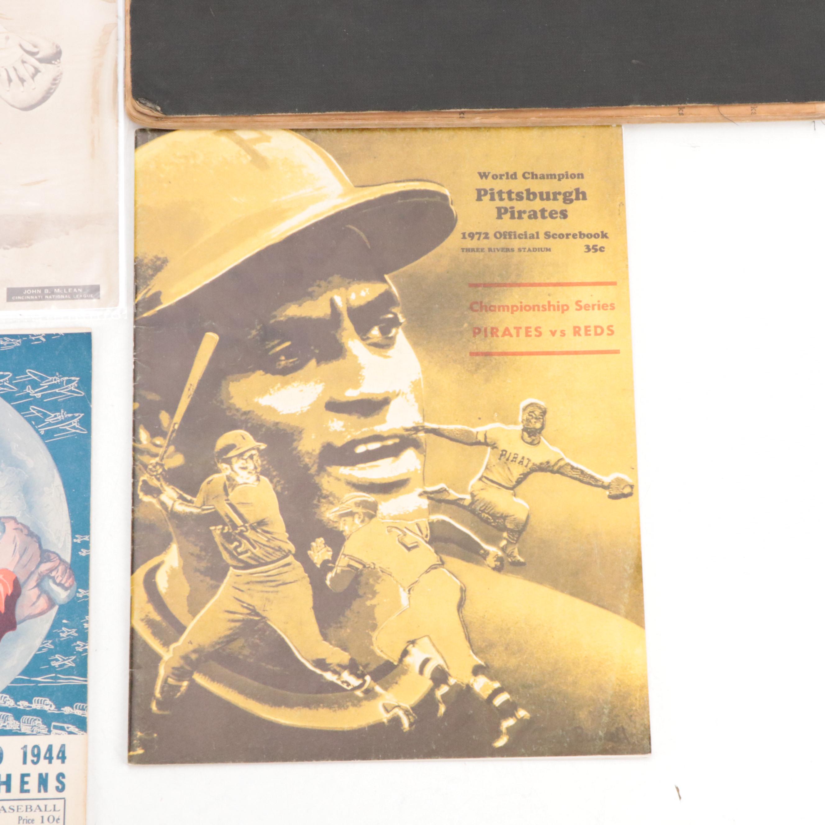 Goldsmith Offical Baseball Score Book with MLB Players Alumni Pin and More