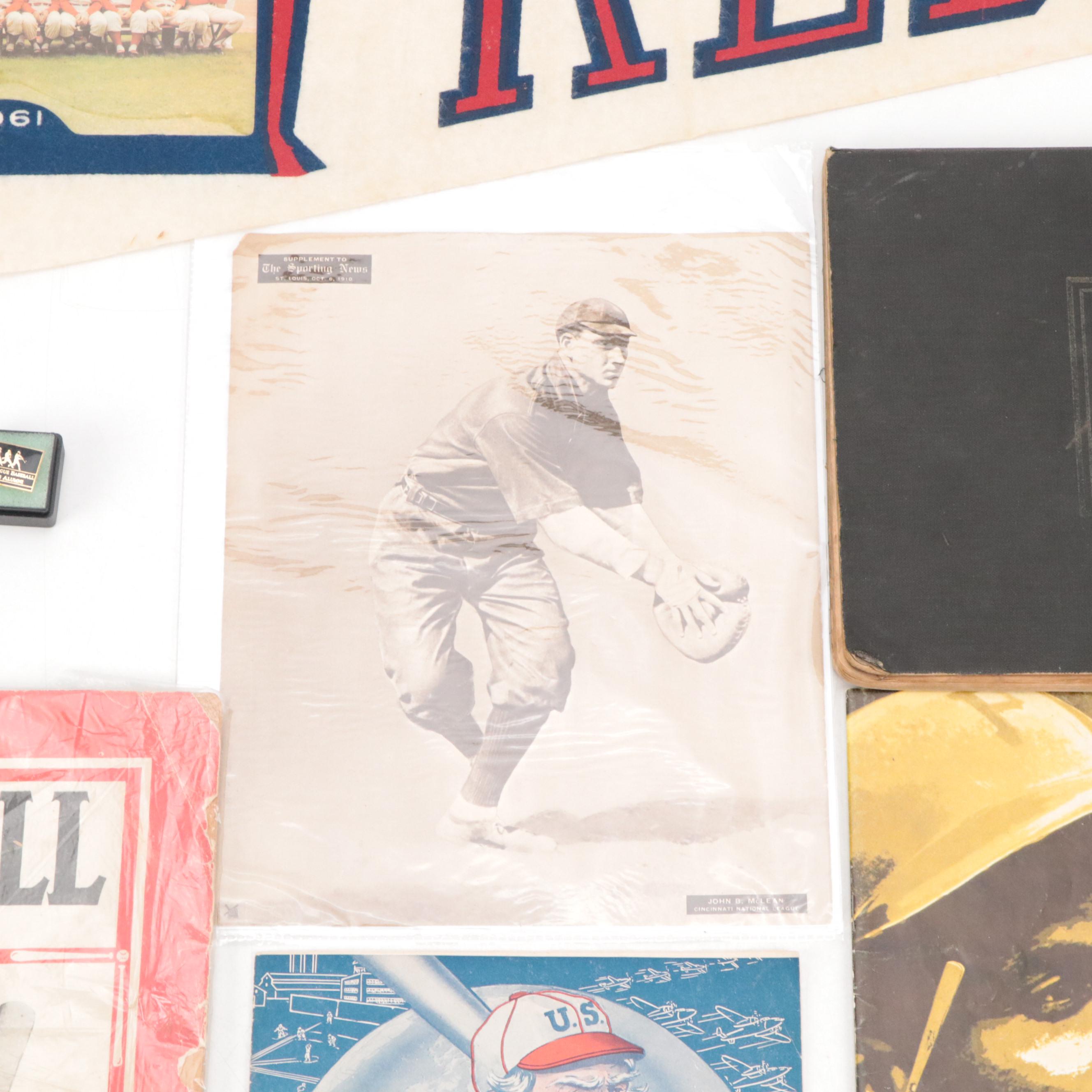 Goldsmith Offical Baseball Score Book with MLB Players Alumni Pin and More