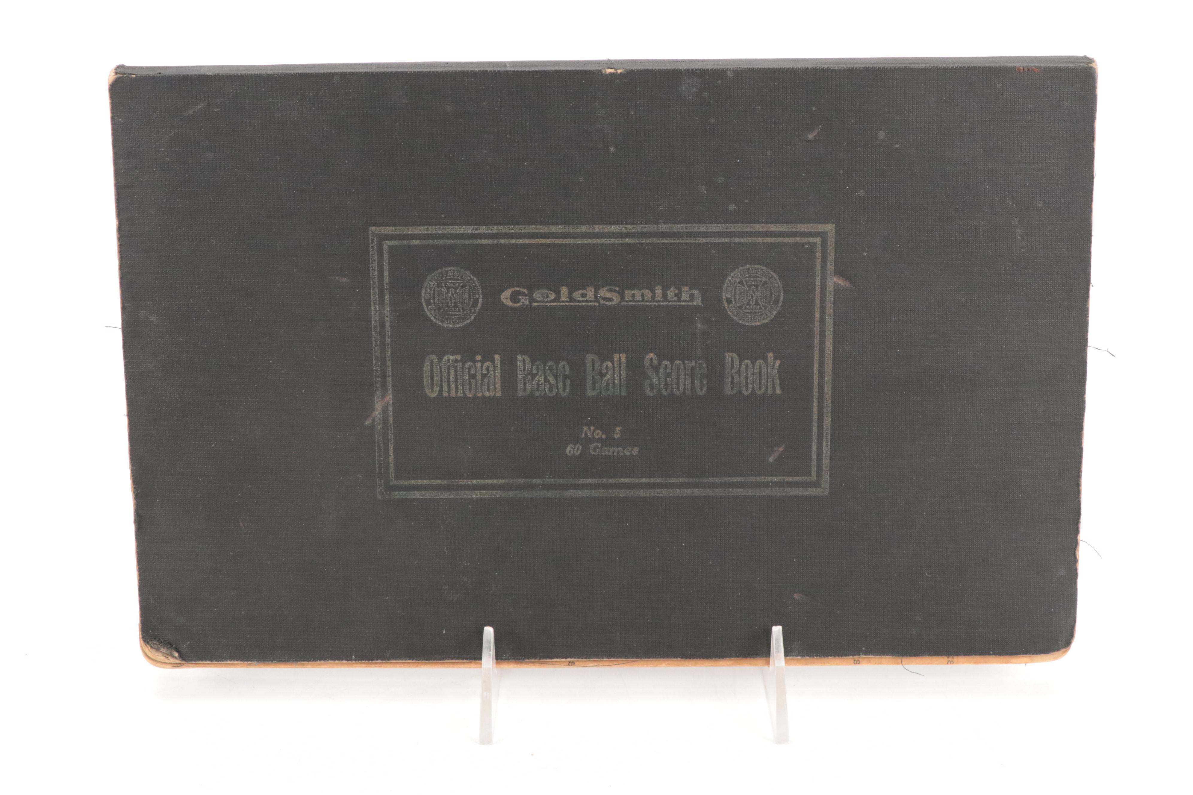 Goldsmith Offical Baseball Score Book with MLB Players Alumni Pin and More