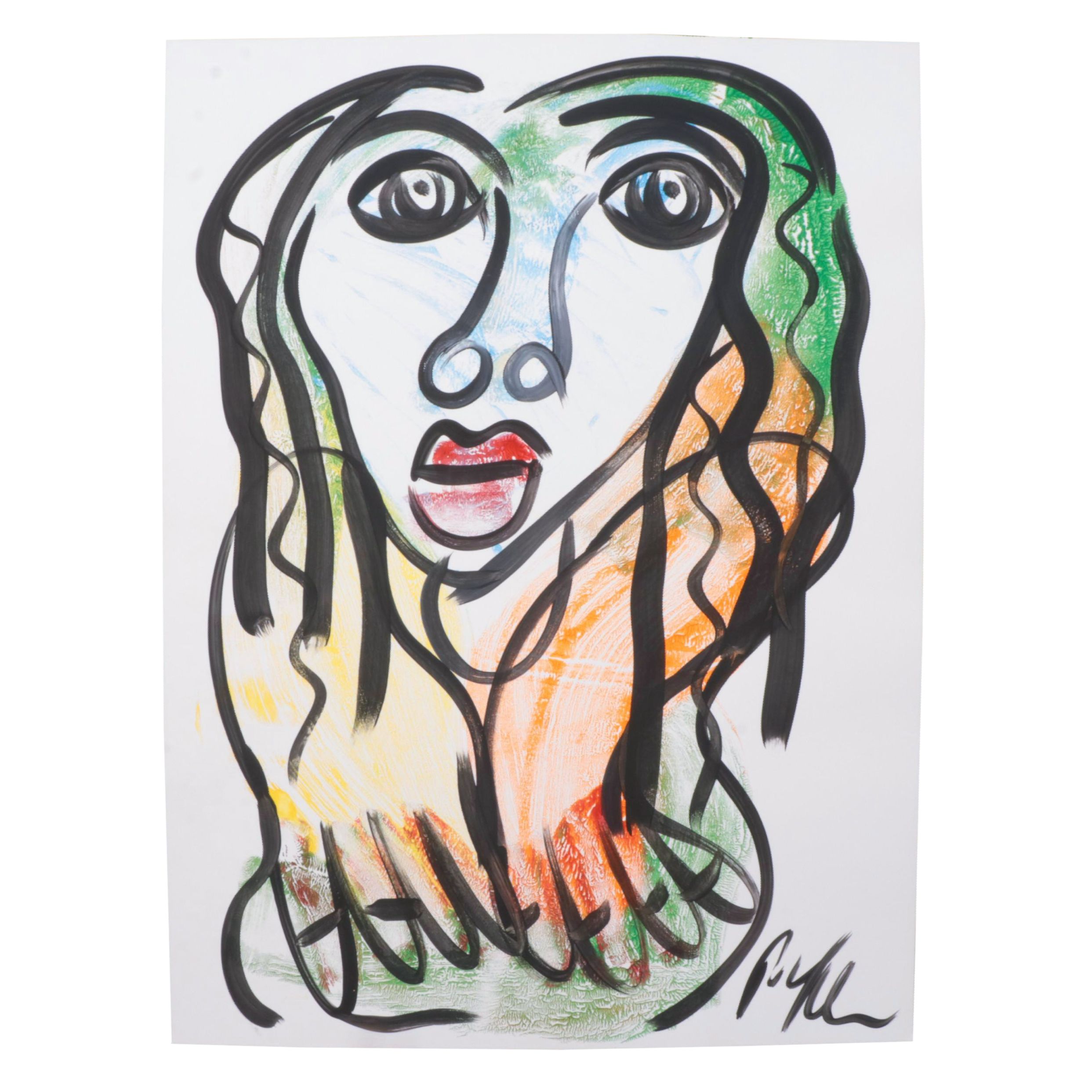 Peter Robert Keil Abstract Acrylic Portrait