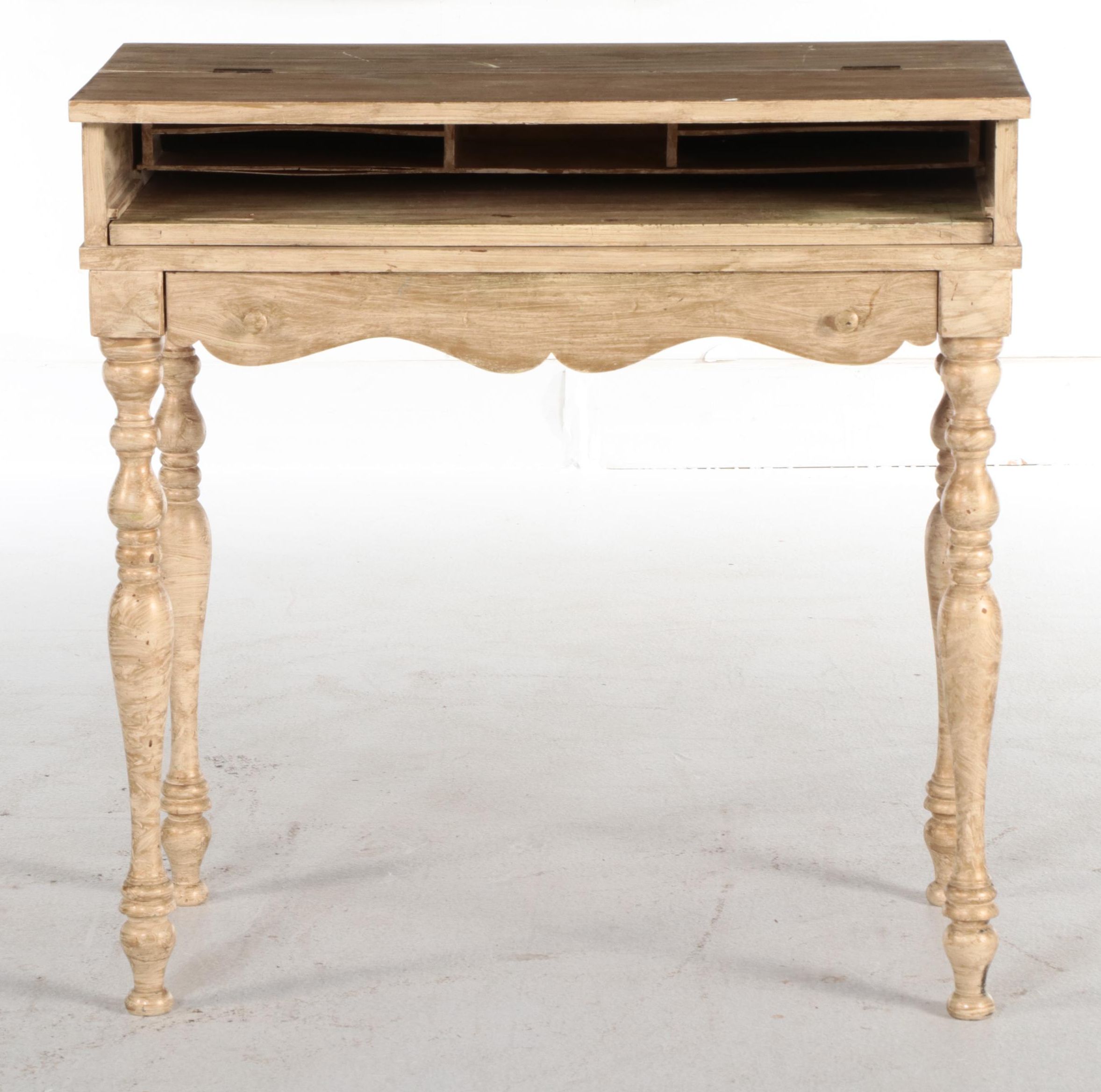 Painted Wooden Spinet Desk, 20th Century