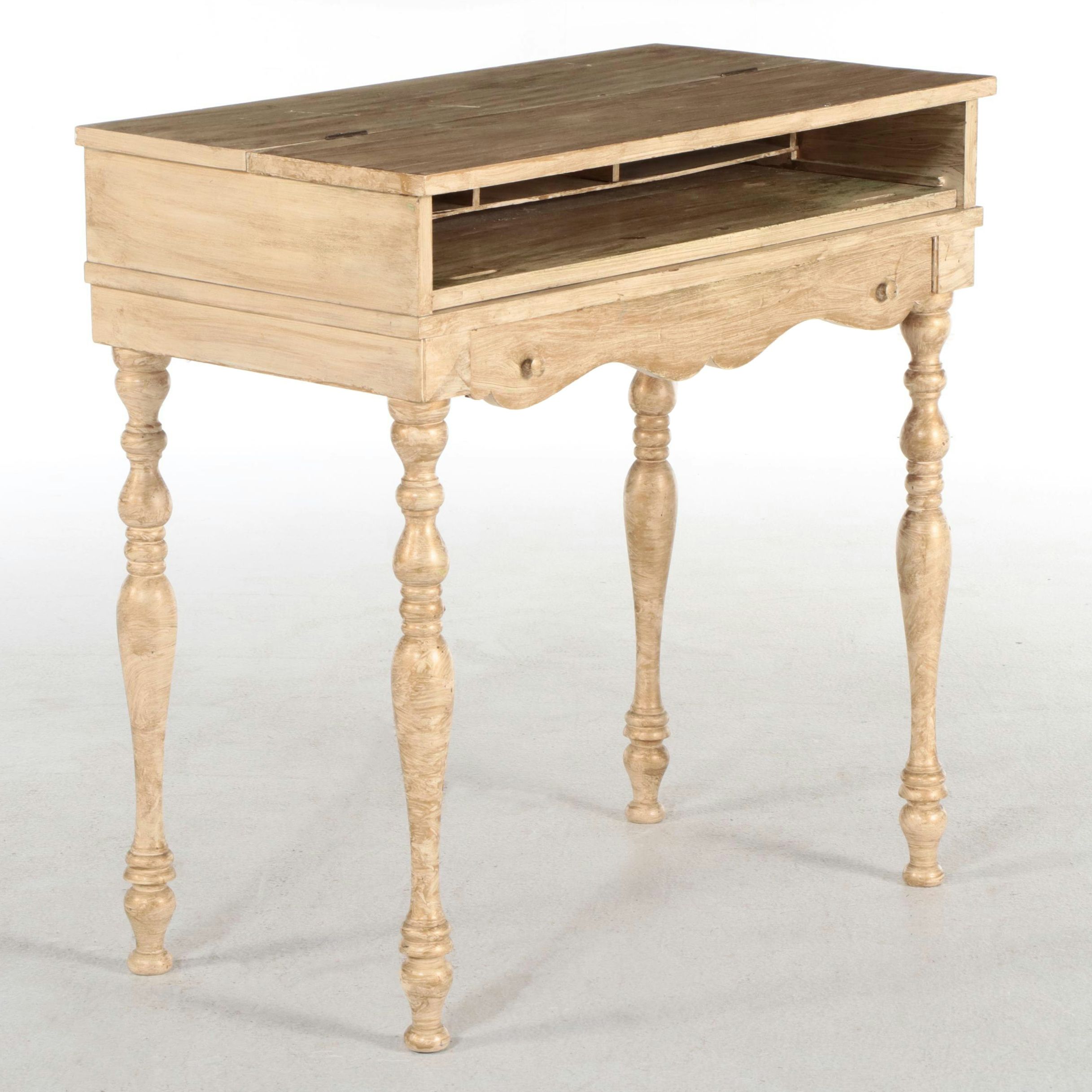 Painted Wooden Spinet Desk, 20th Century