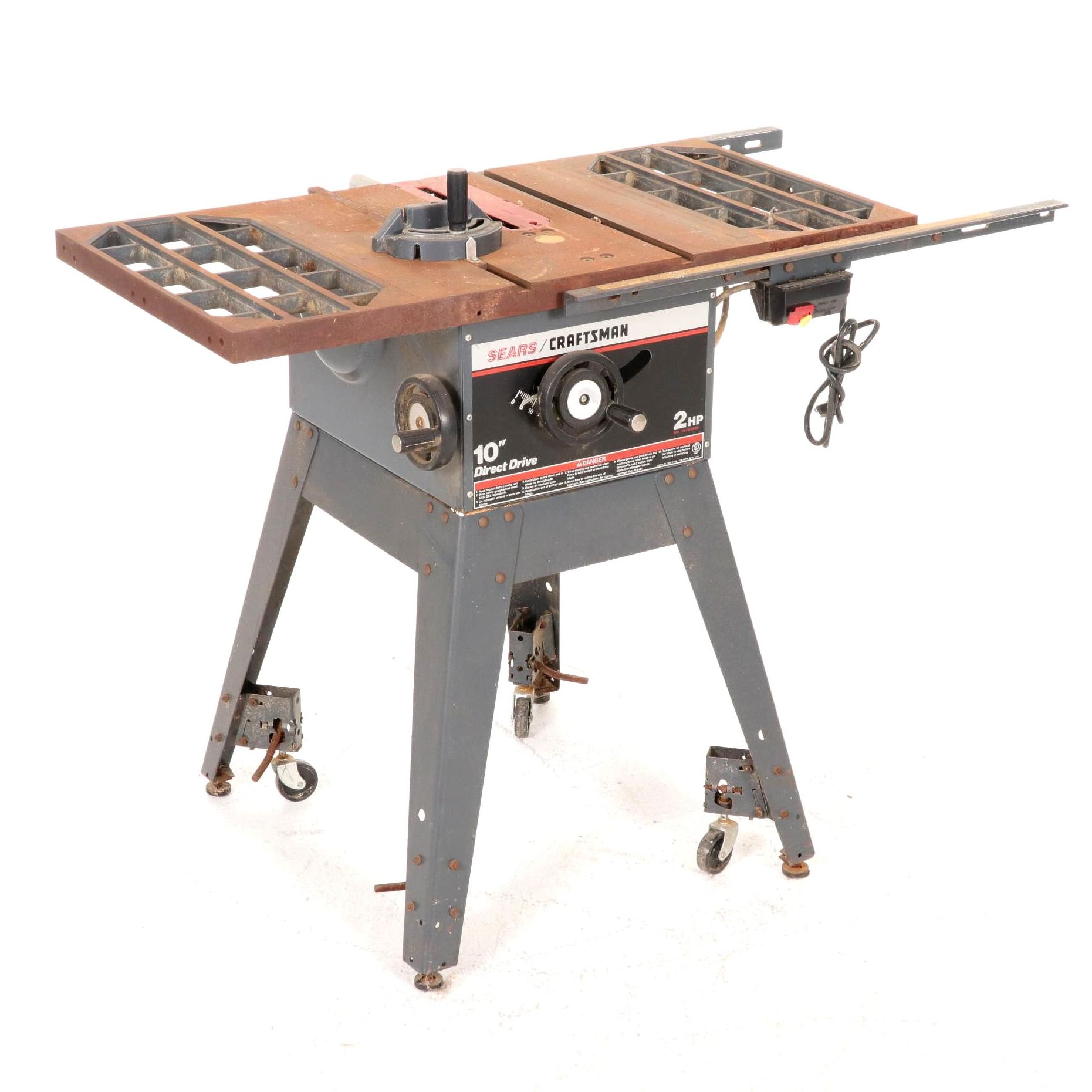 Craftsman Table Saw and Metal Stand, Late 20th Century