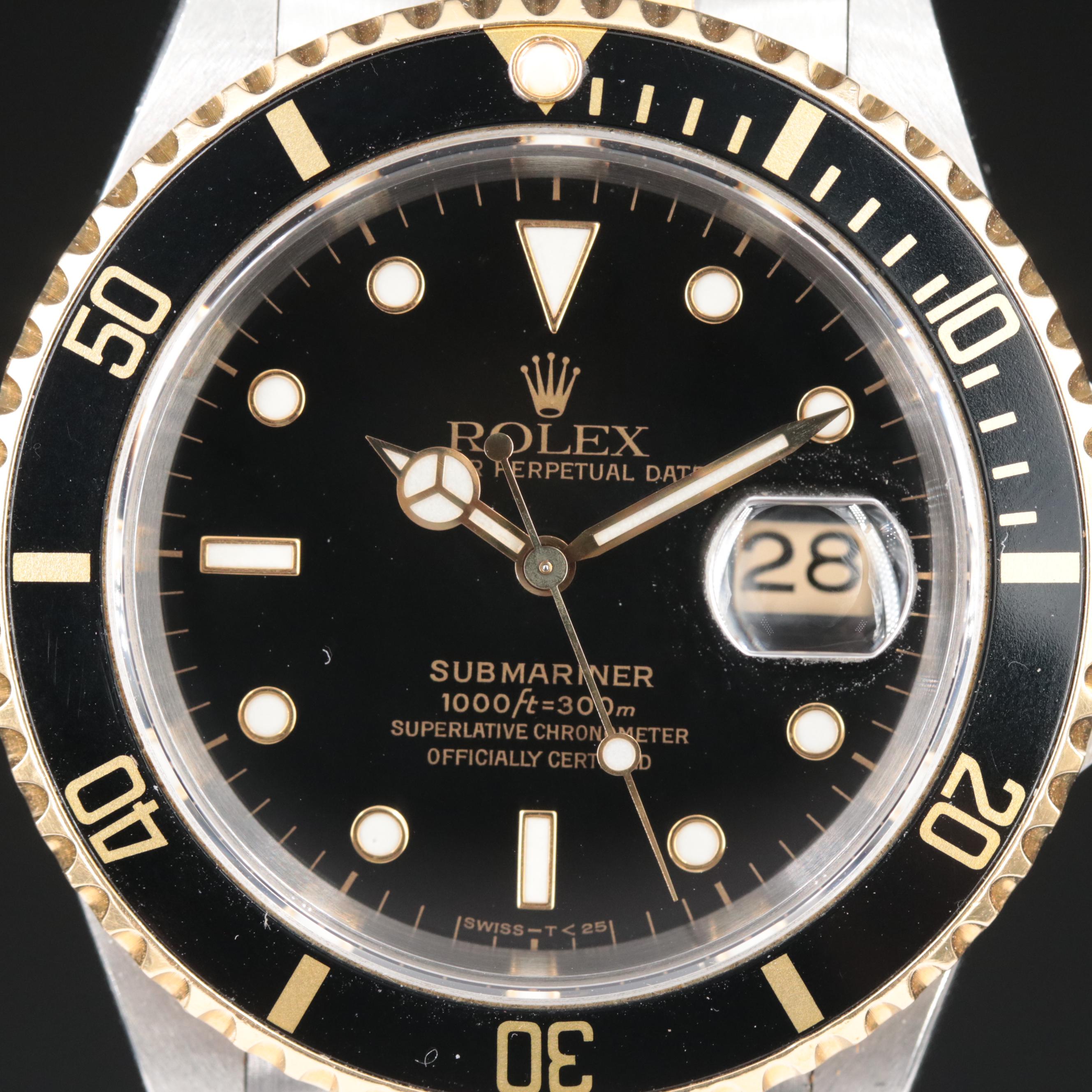1993 Rolex Oyster Perpetual Date Submariner Watch