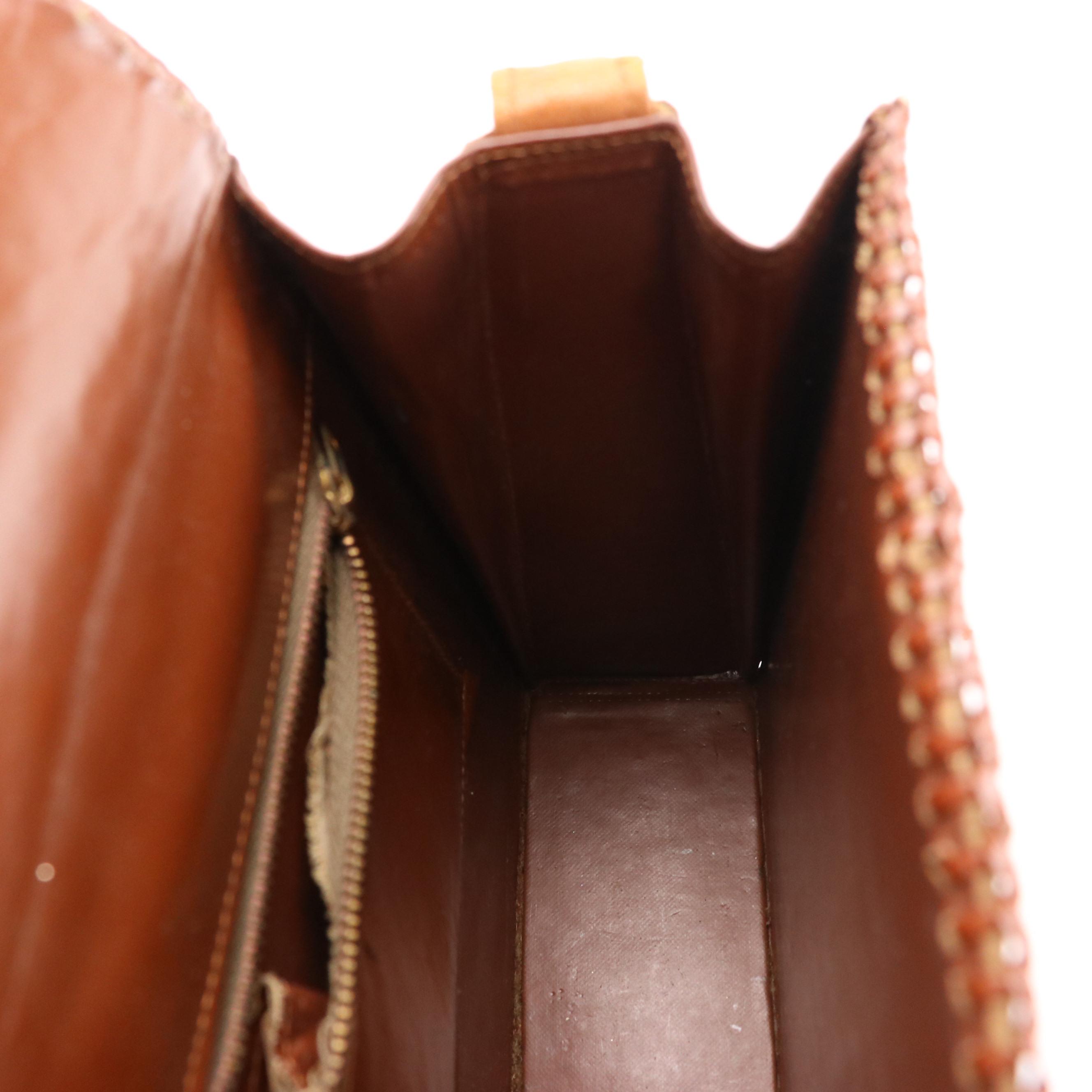 Brown Cuban Caiman Alligator Leather Handbag