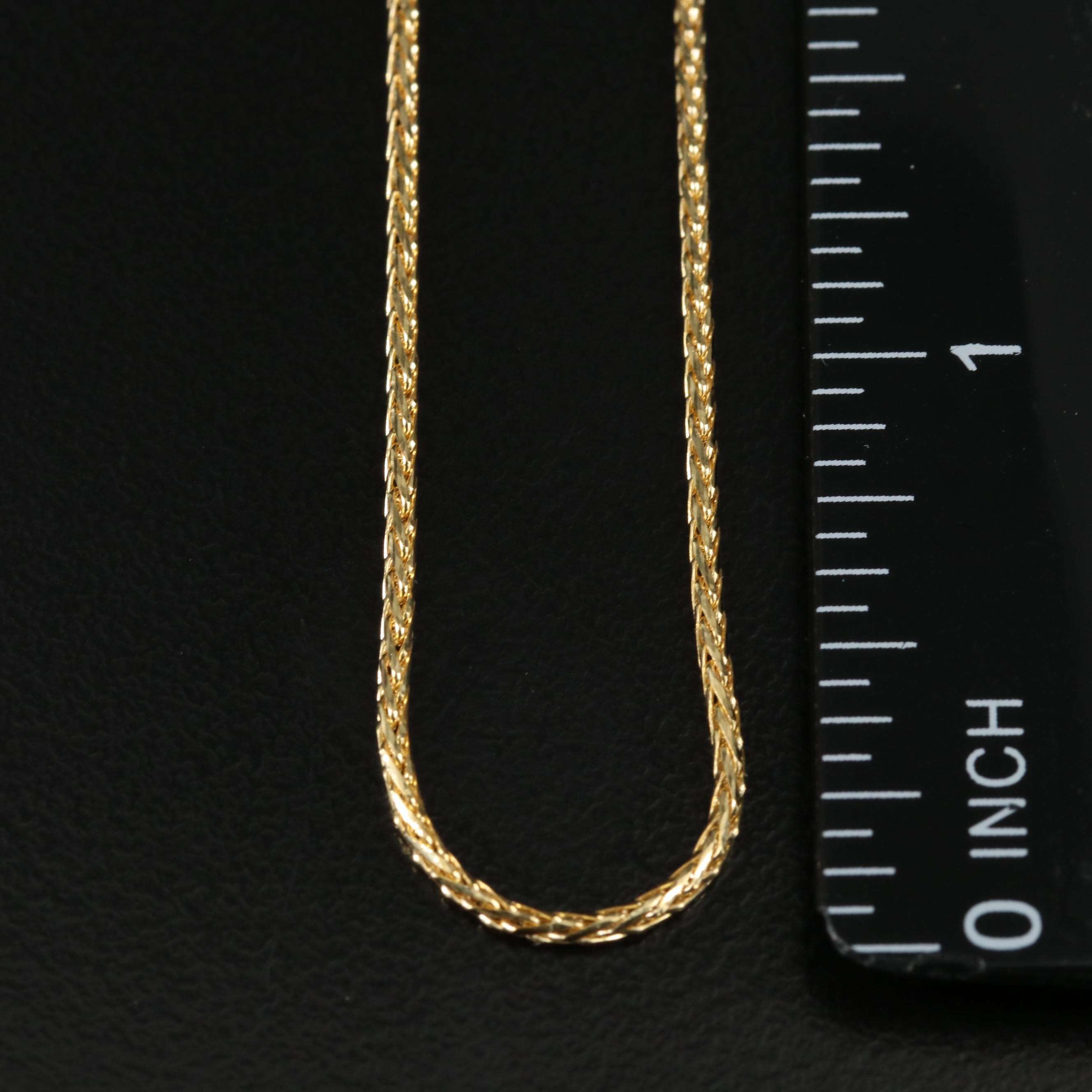 14K Wheat Chain Necklace