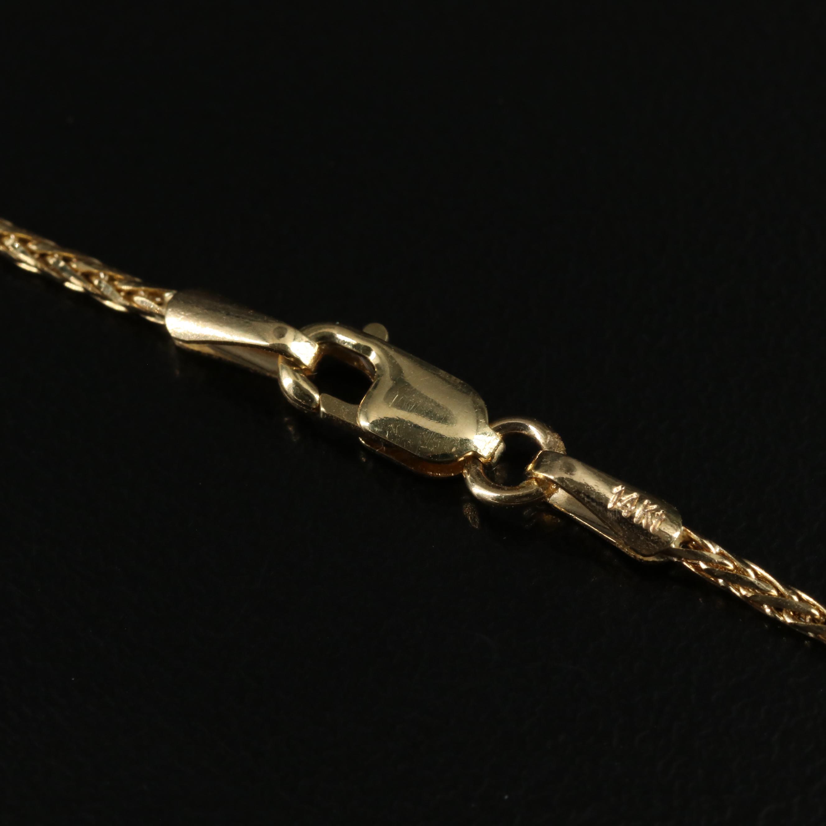 14K Wheat Chain Necklace