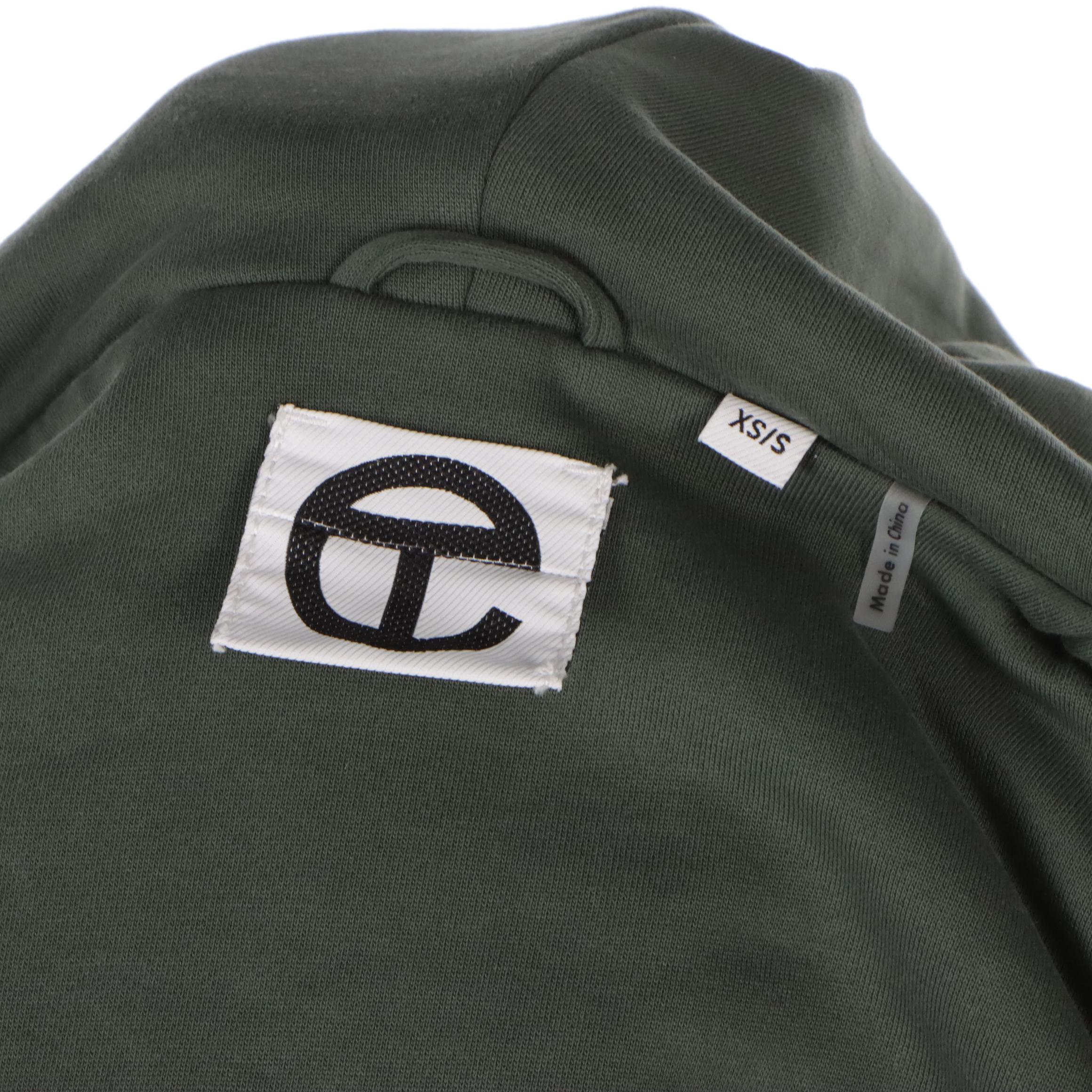 Telfar Green Down Puff Hoodie Jacket