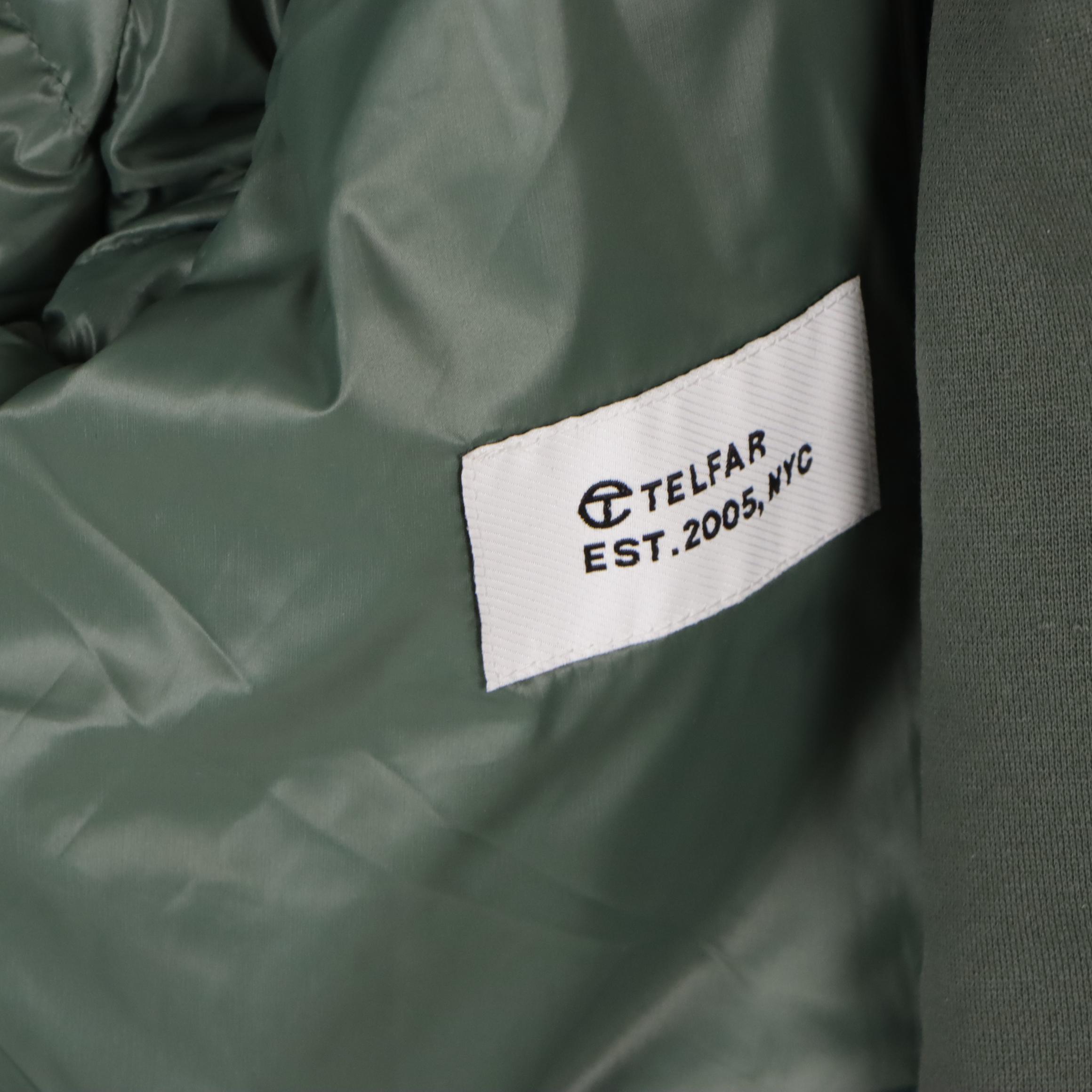 Telfar Green Down Puff Hoodie Jacket