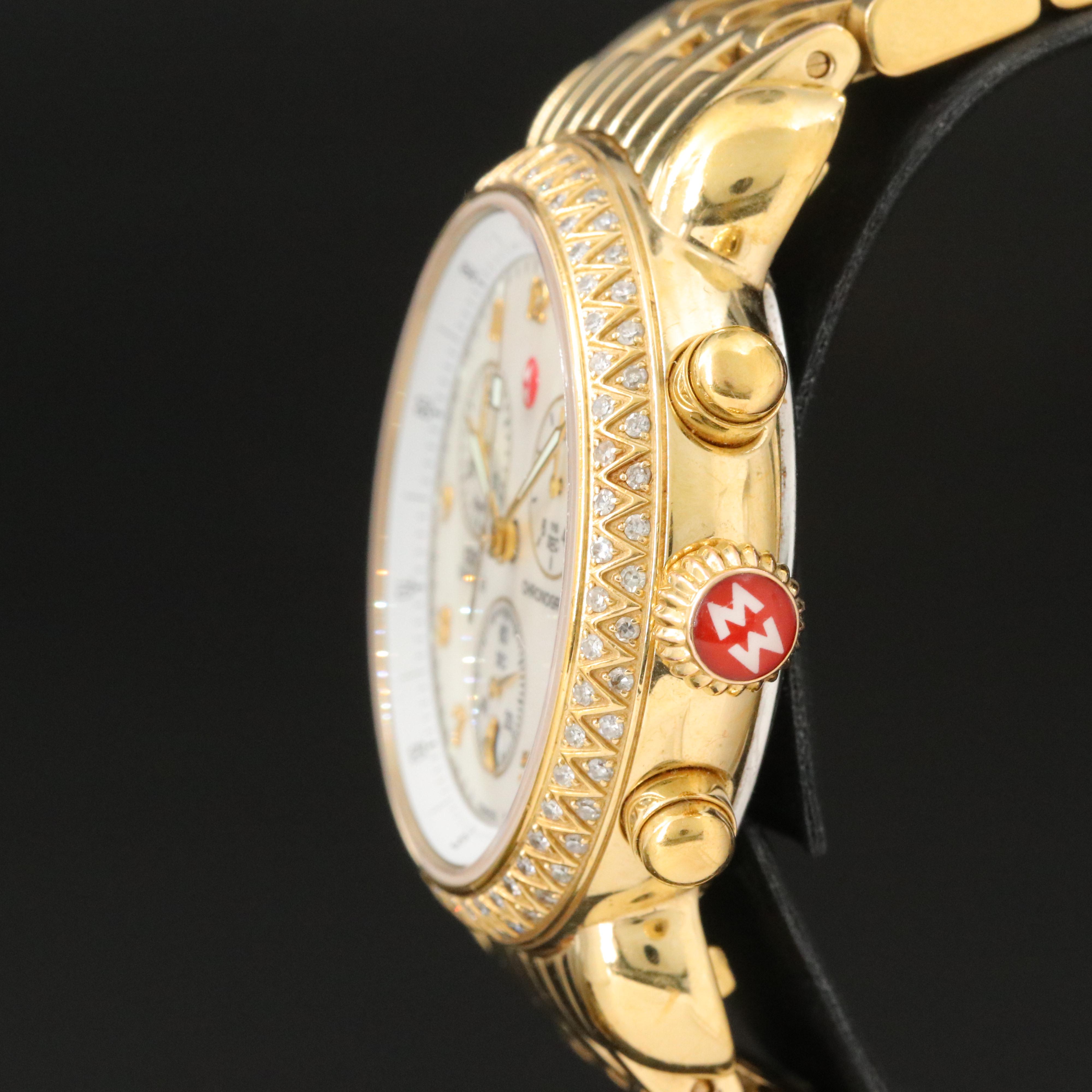 Michele CSX Diamond Chronograph Watch