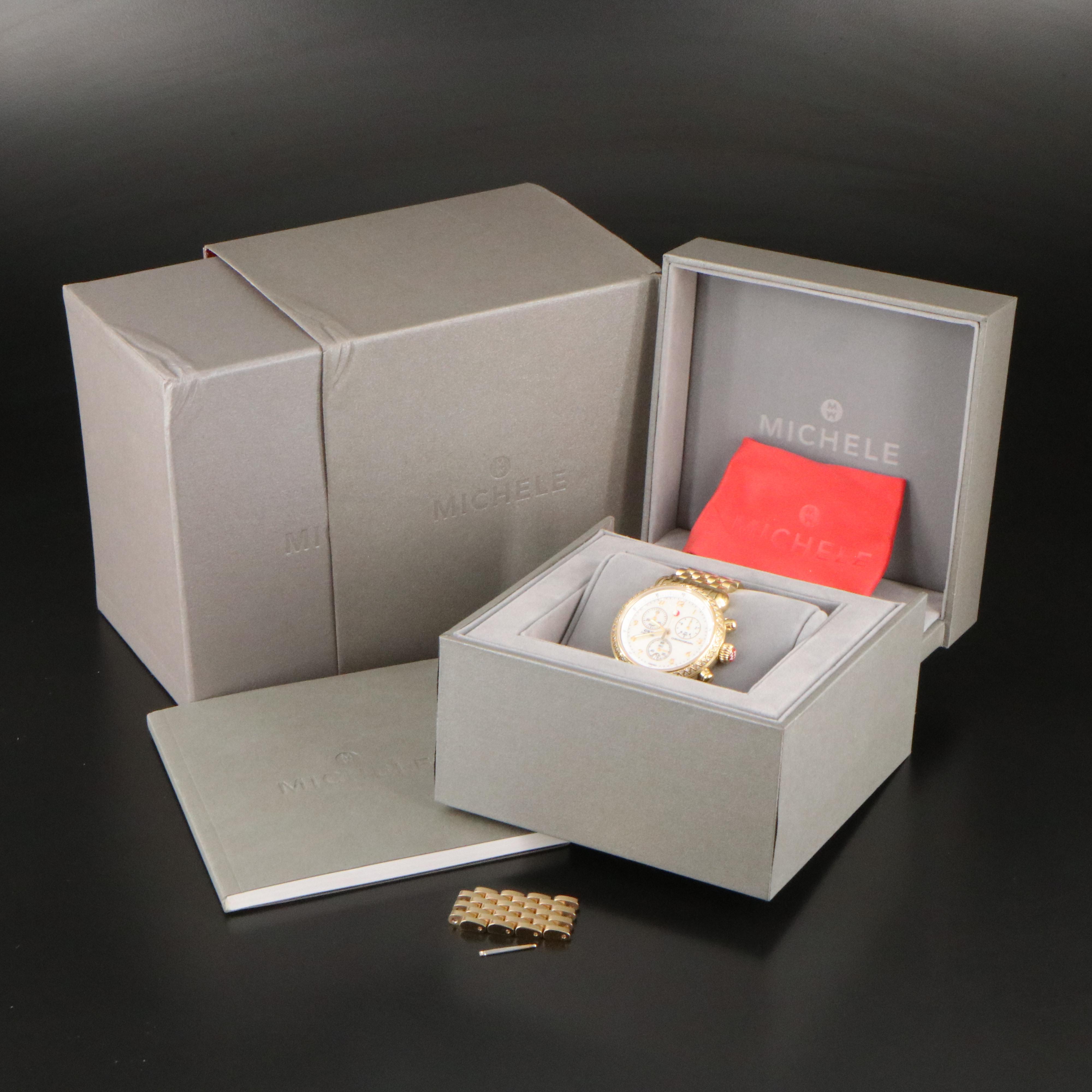 Michele CSX Diamond Chronograph Watch