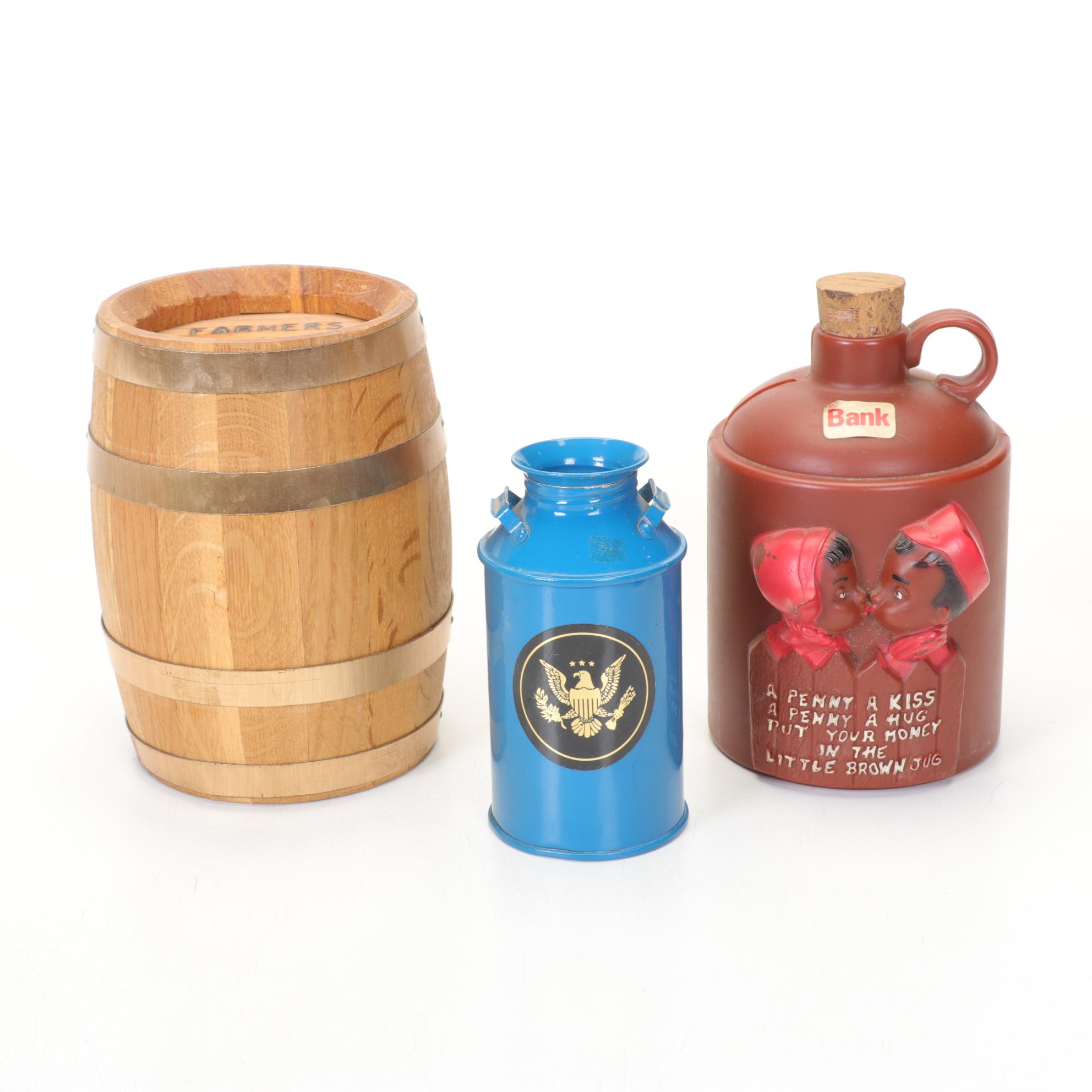 Novelty Coin Banks Including "Money Factory" Mechanical Coin Sorter