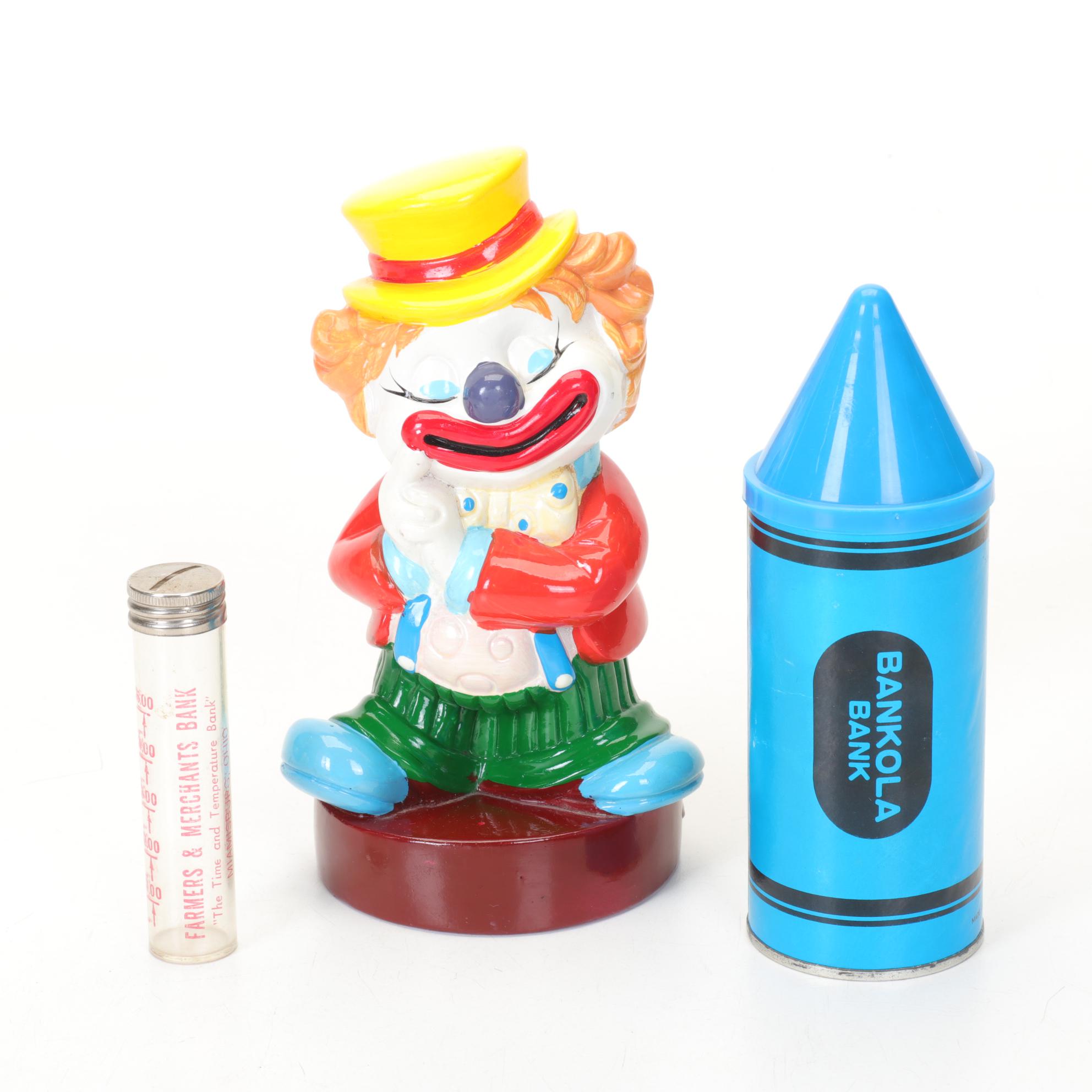 Novelty Coin Banks Including "Money Factory" Mechanical Coin Sorter